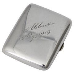 Juego de marcadores de culata de plata antigua con estuche