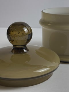 Braunes Empoli-Glas-Apothekenglas von Carlo Moretti, Italien, 1960er Jahre