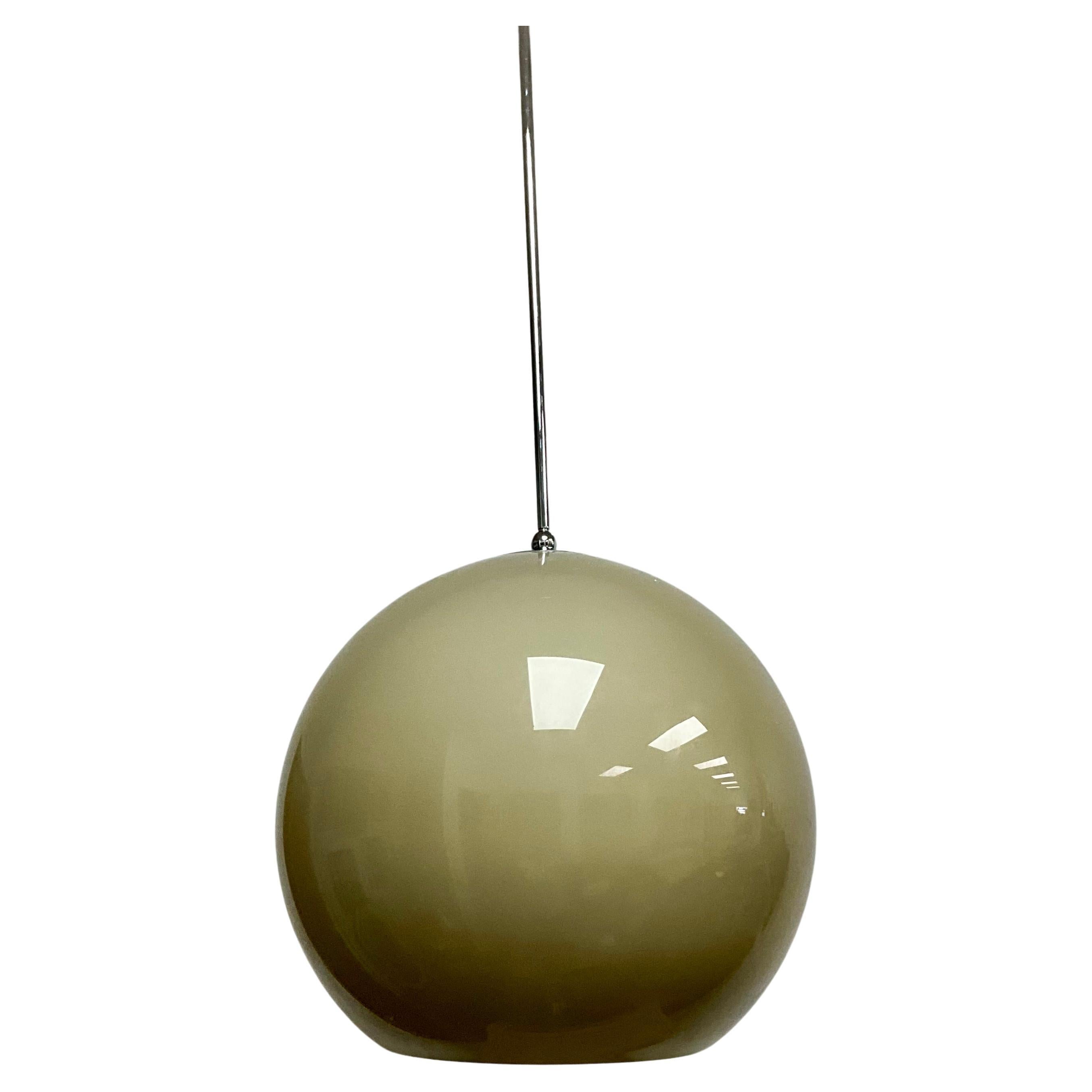 Cased Glass Murano Globe Pendant  Vintage