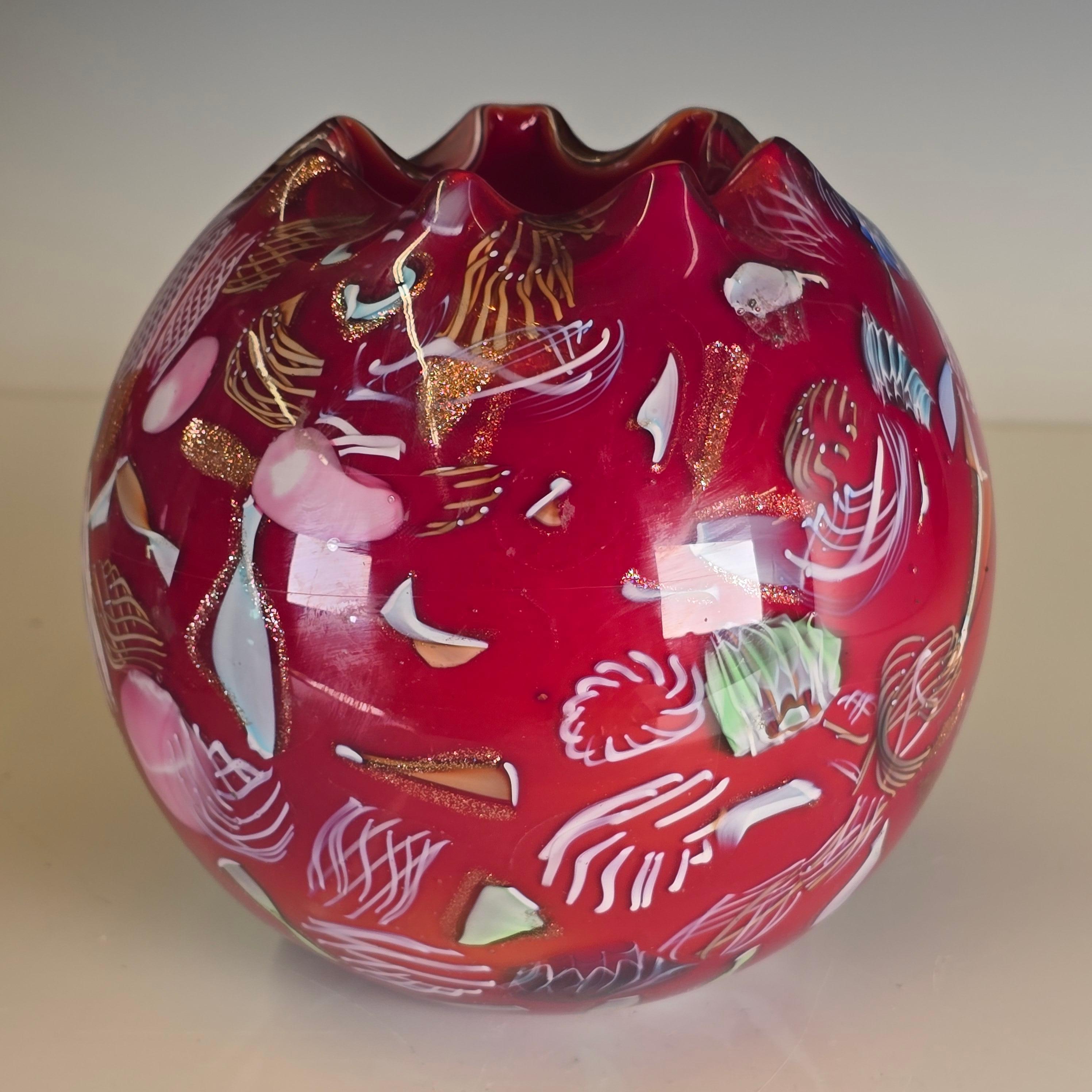 Vaso Tutti Fruiti in vetro incamiciato di Avem in vendita 3