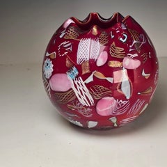 Cased Glass Tutti Fruiti Vase by Avem