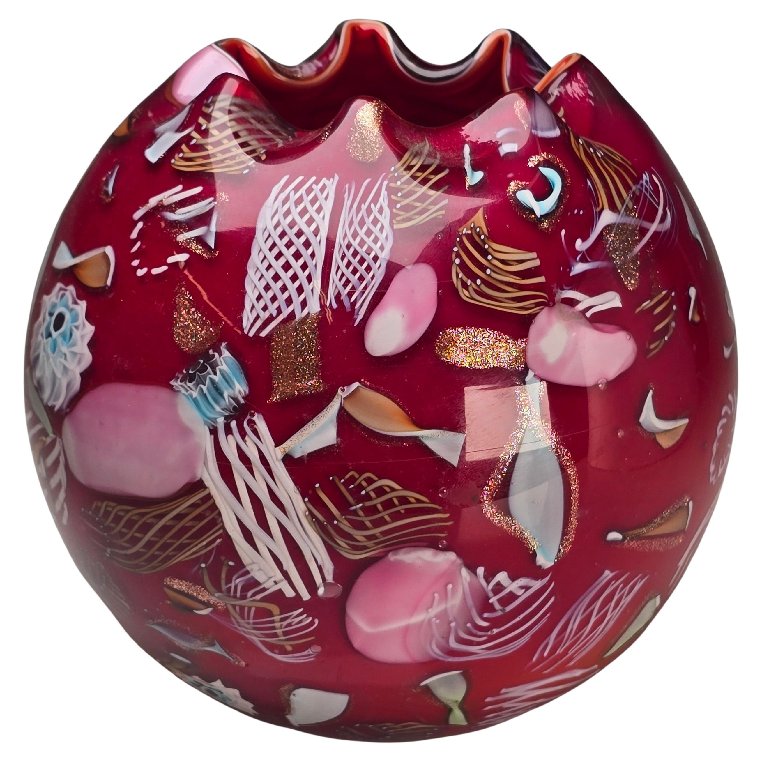 Vaso Tutti Fruiti in vetro incamiciato di Avem in vendita