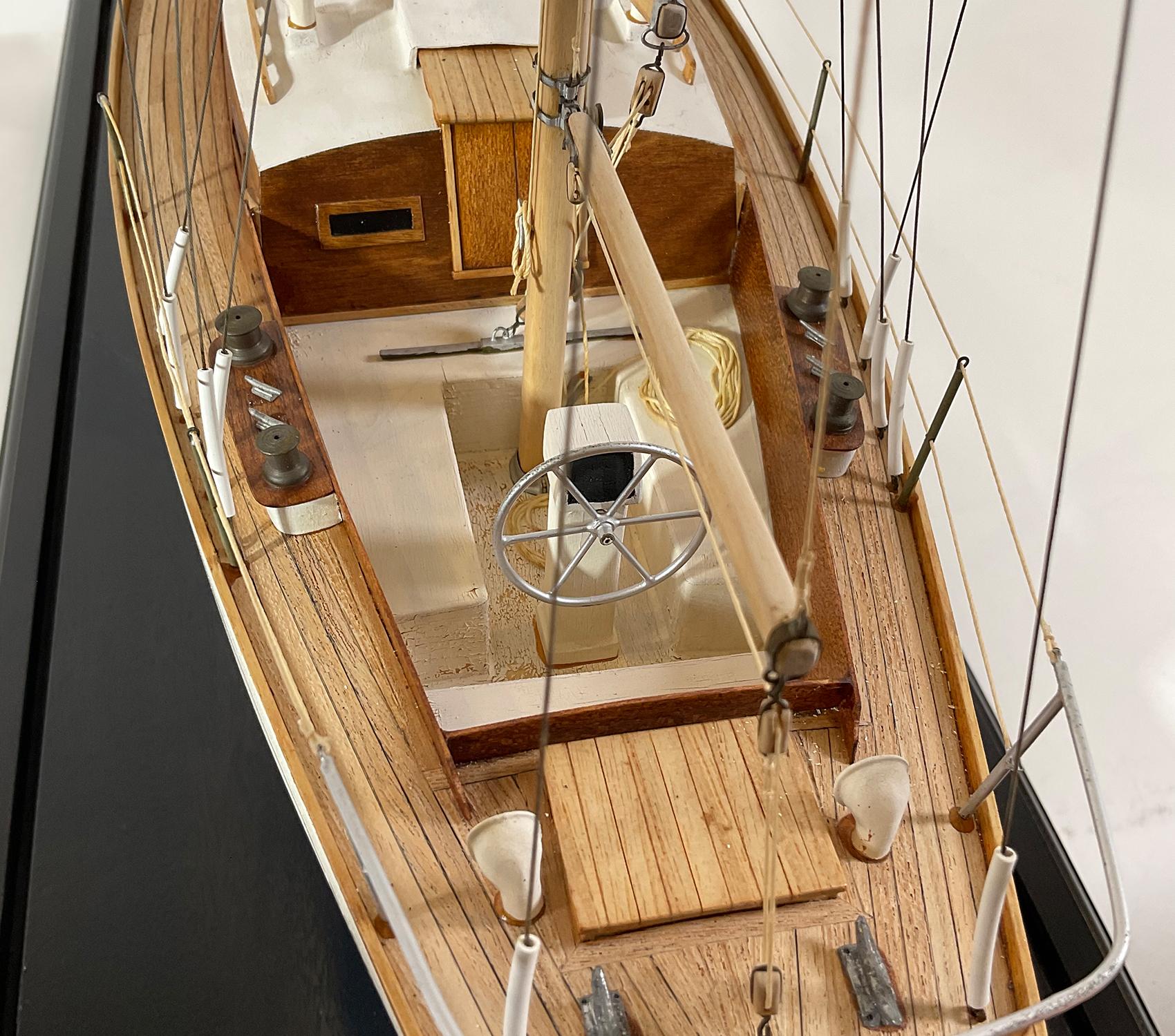 Contemporary Cased Model Of A Cheoy Lee Offshore 47 Ketch For Sale