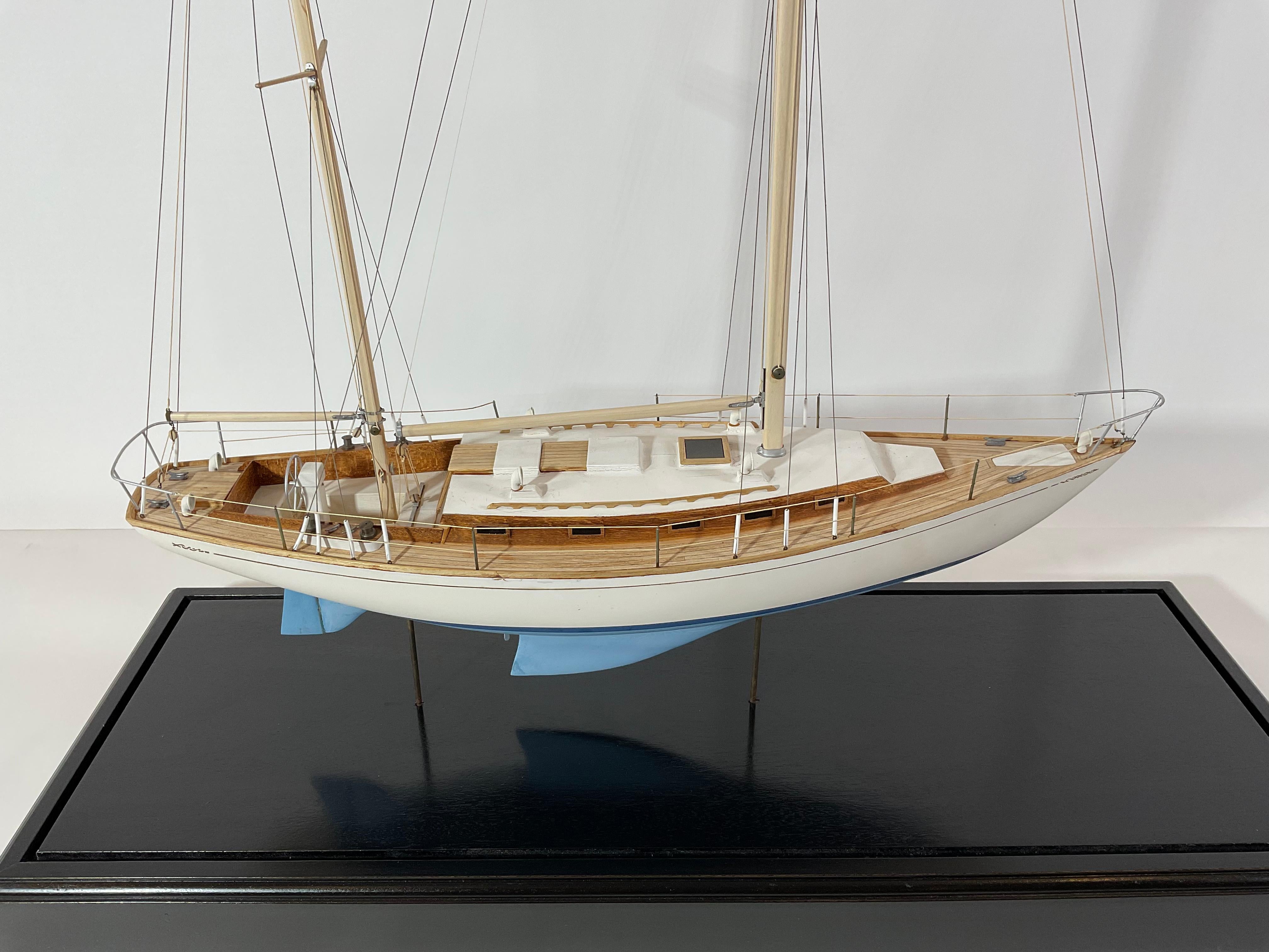 Wood Cased Model Of A Cheoy Lee Offshore 47 Ketch For Sale
