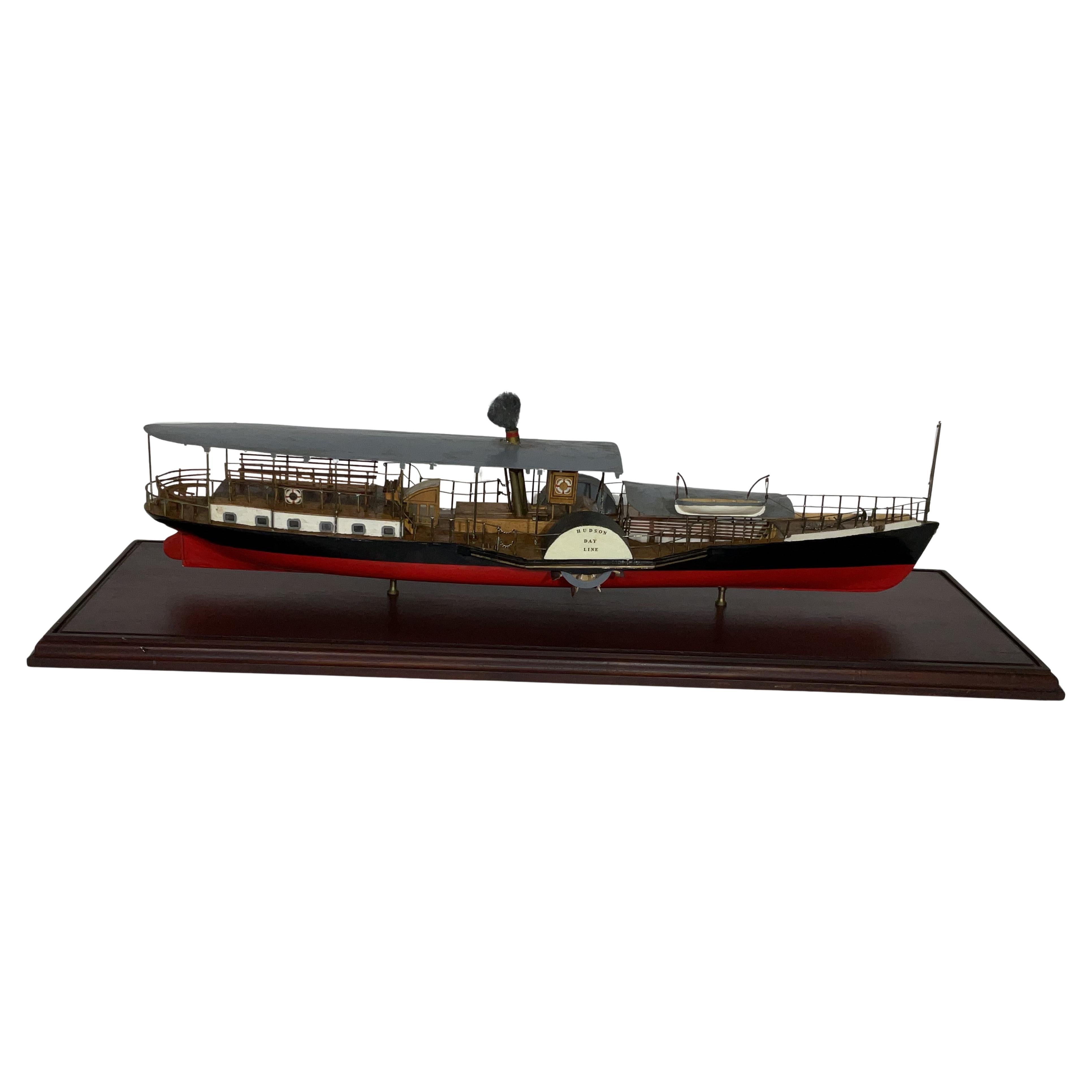 Cased Model of a Hudson Day Line Steamship