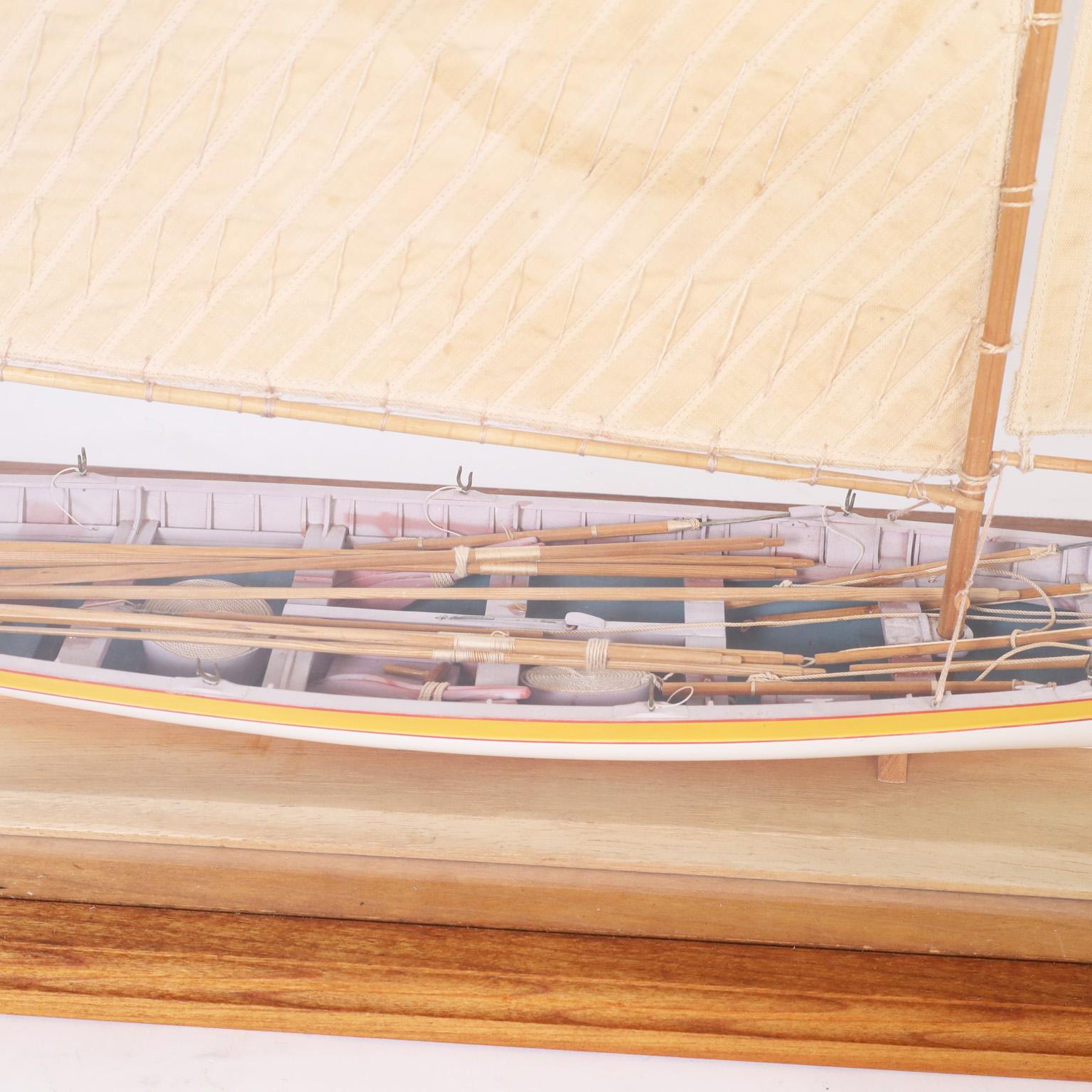 20th Century Cased Model of a Whaling Longboat For Sale