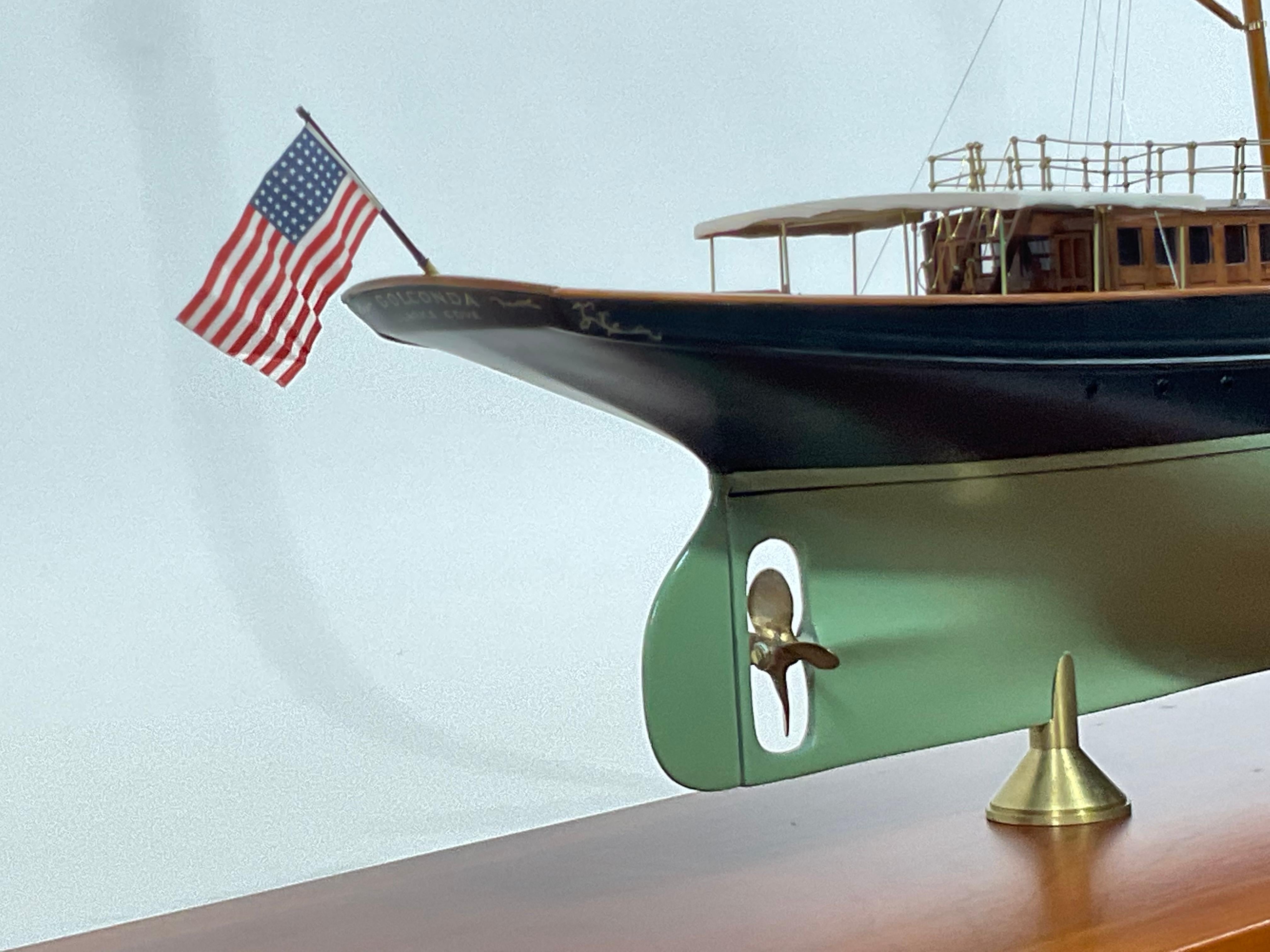 Cased Model of the Steam Yacht Golconda 7