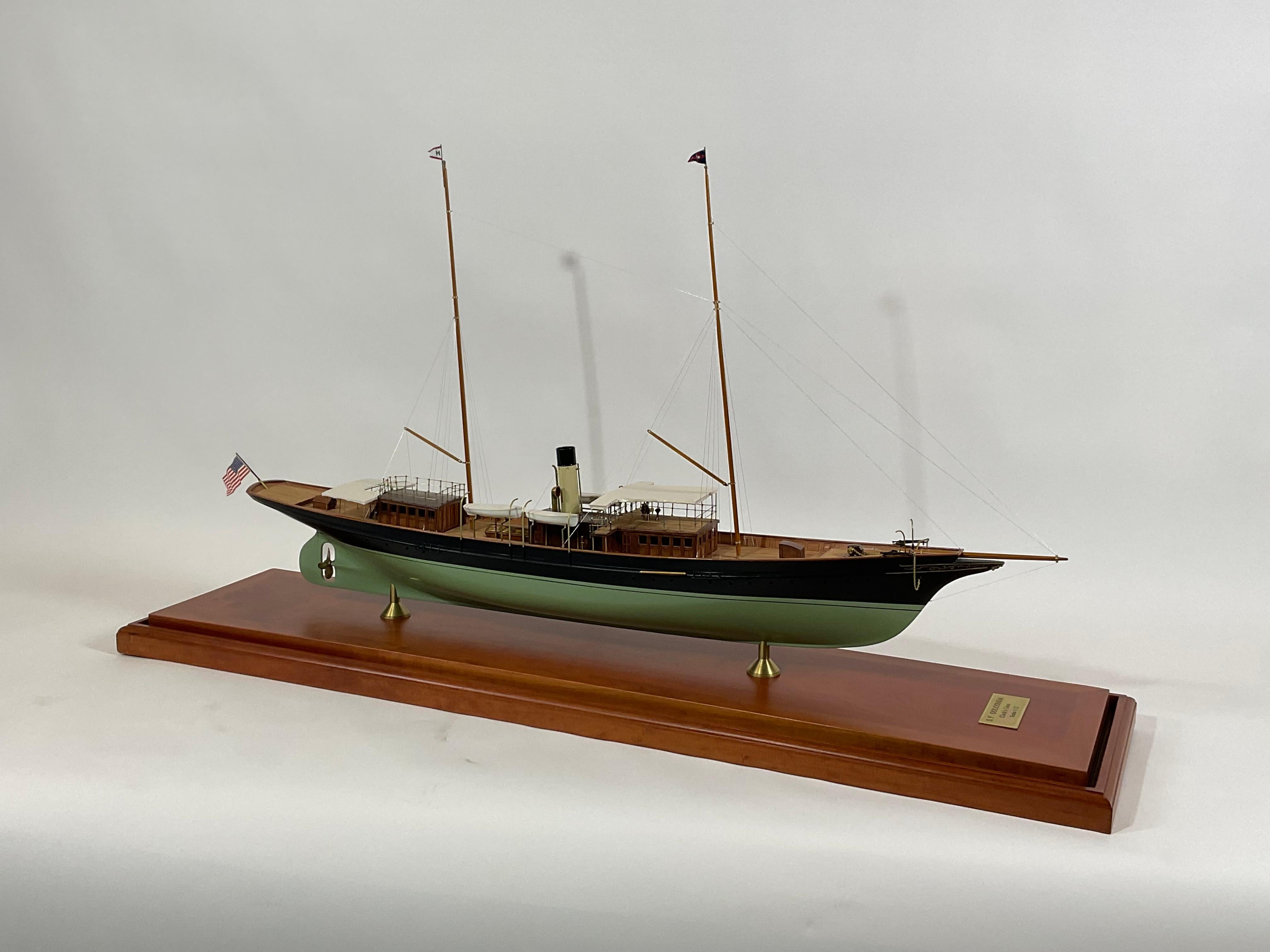 Cased Model of the Steam Yacht Golconda 9