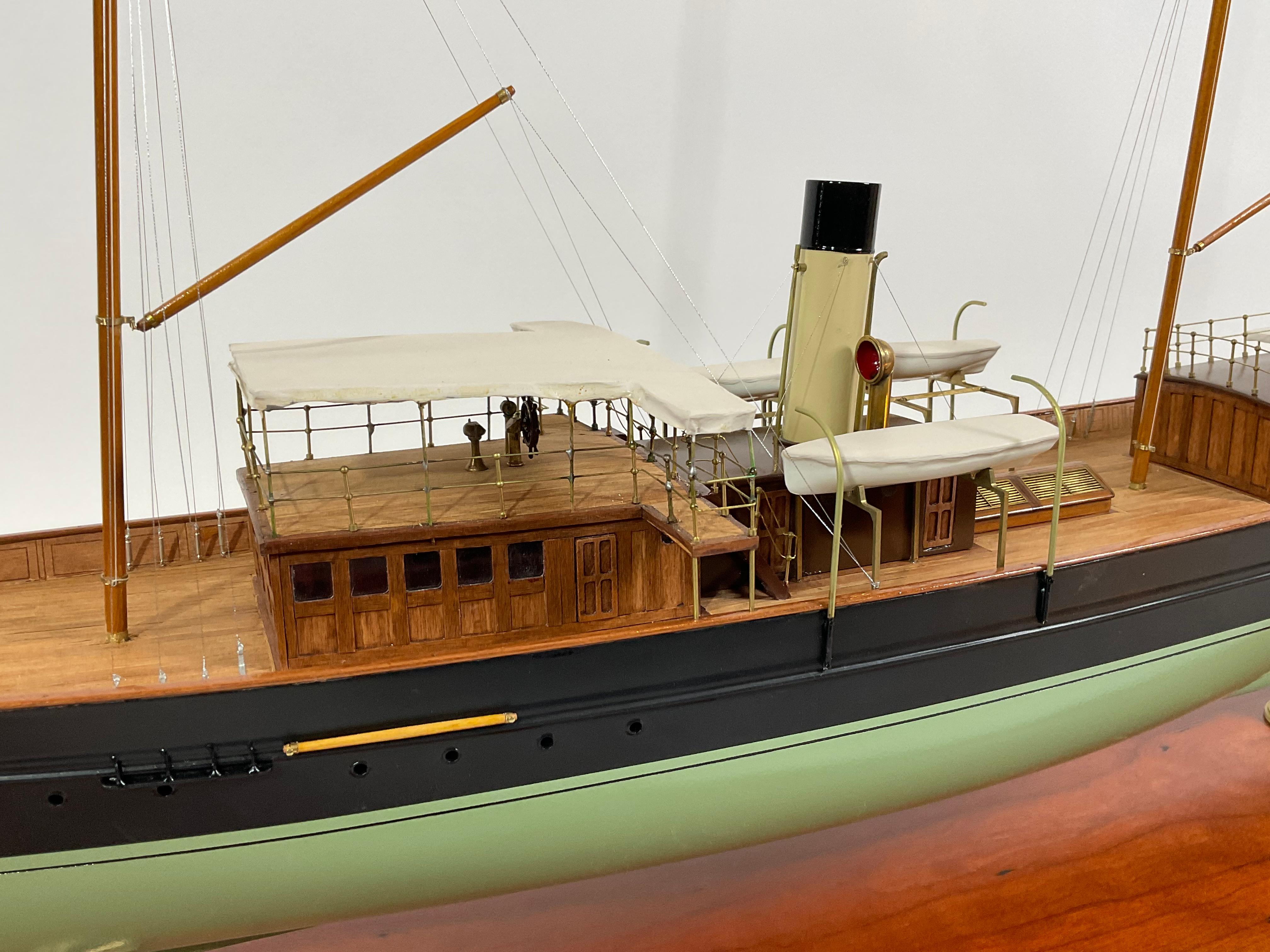 Cased Model of the Steam Yacht Golconda 13