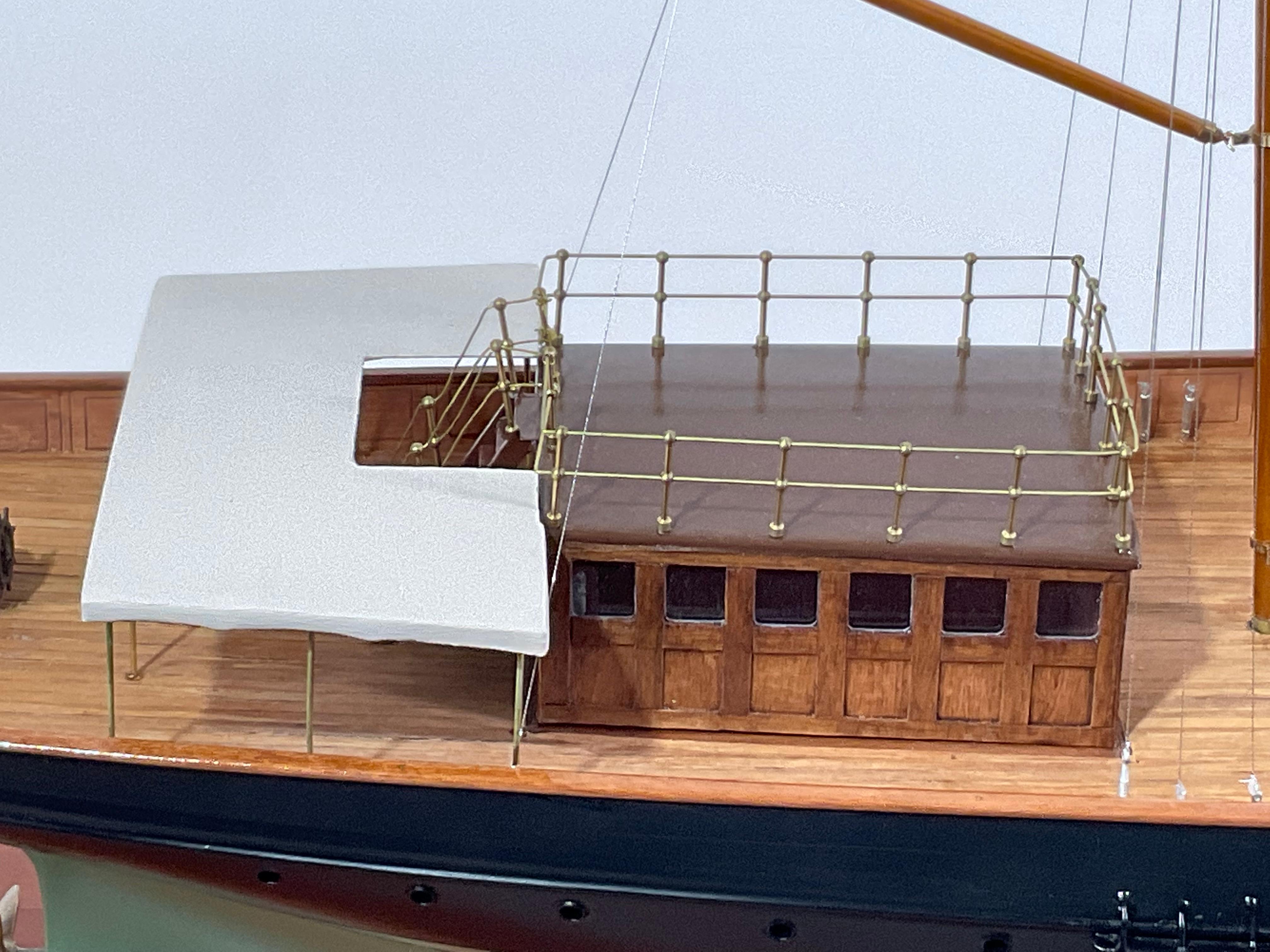 Cased Model of the Steam Yacht Golconda 3