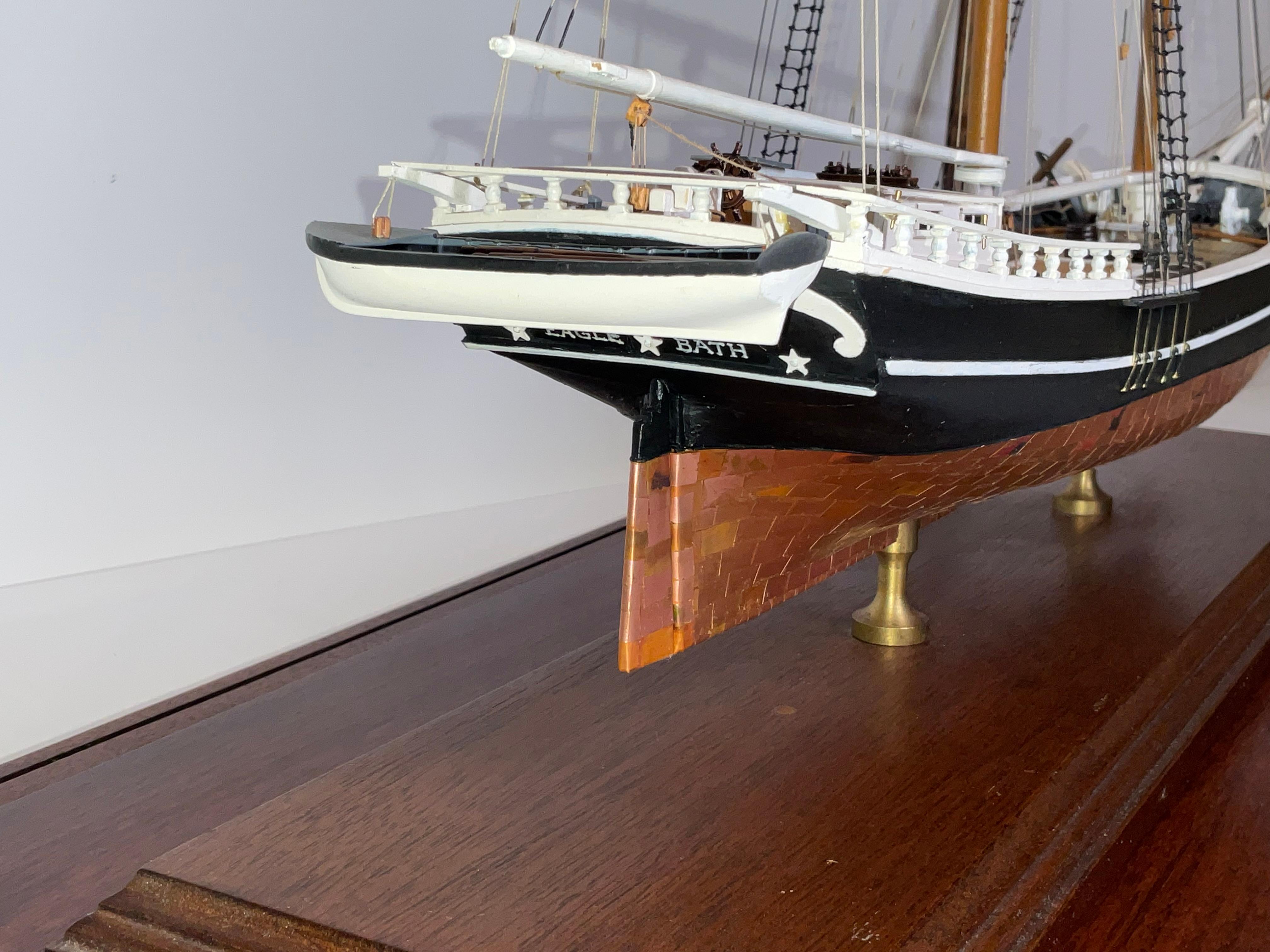 Cased Model of the Topsail Schooner Eagle For Sale 7