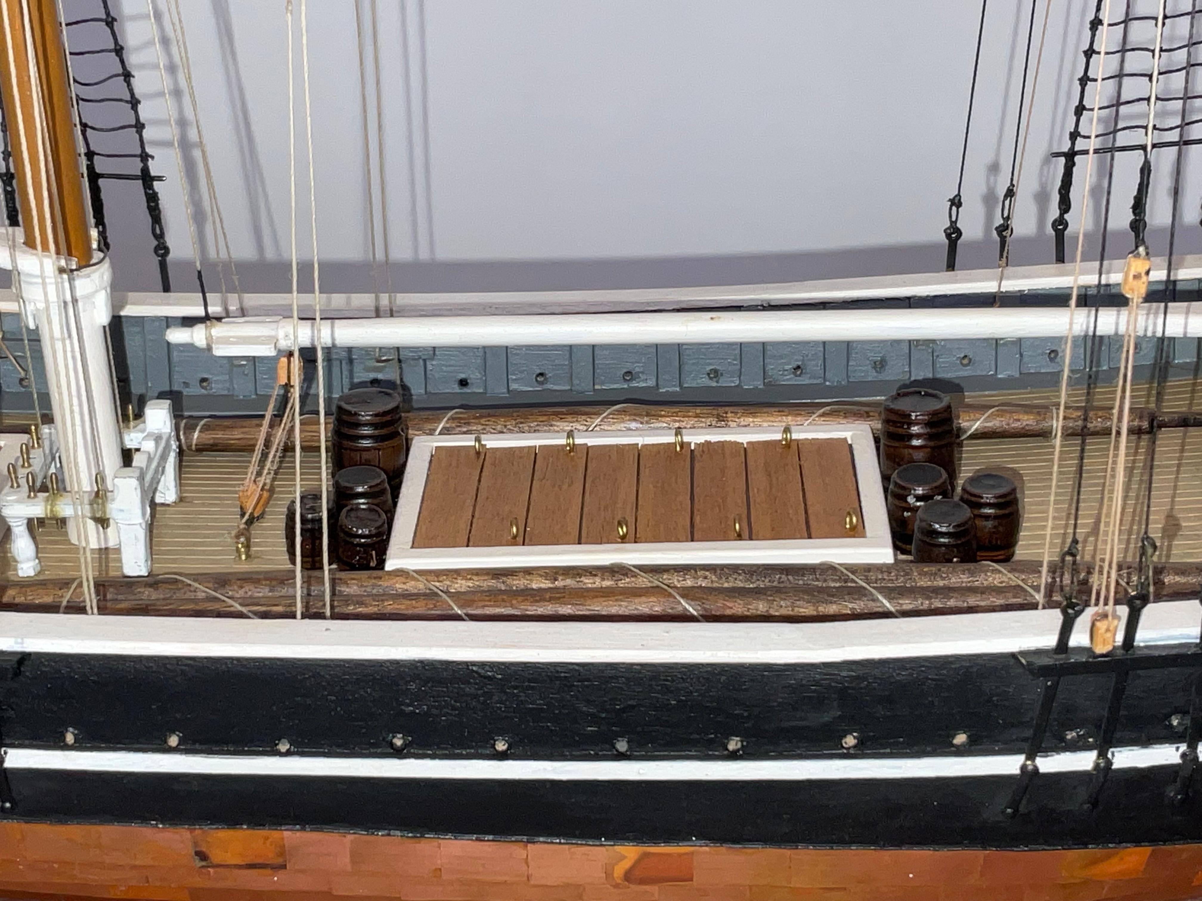 Cased Model of the Topsail Schooner Eagle For Sale 3