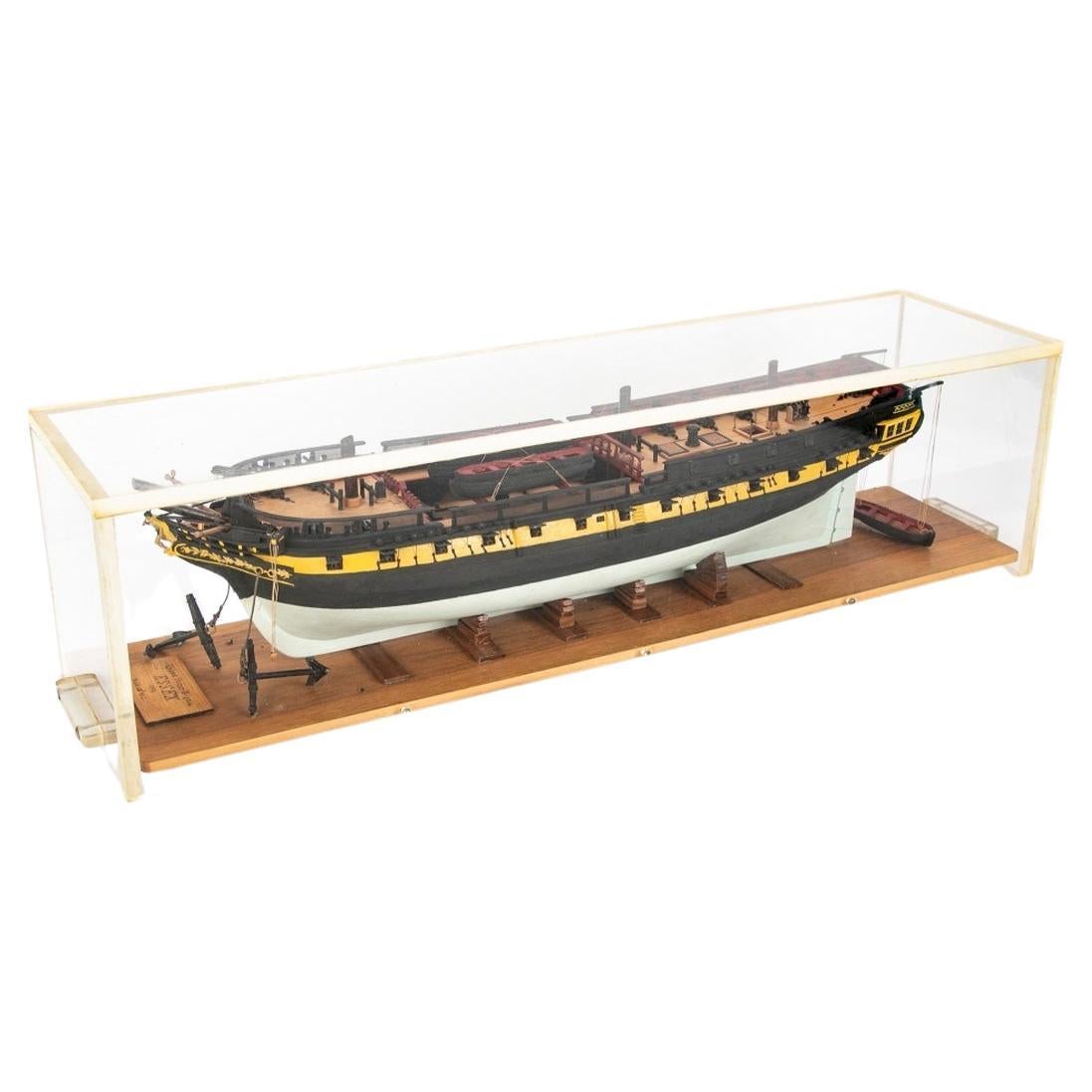 Cased Ship Model of the United States Frigate "Essex" 1799 For Sale