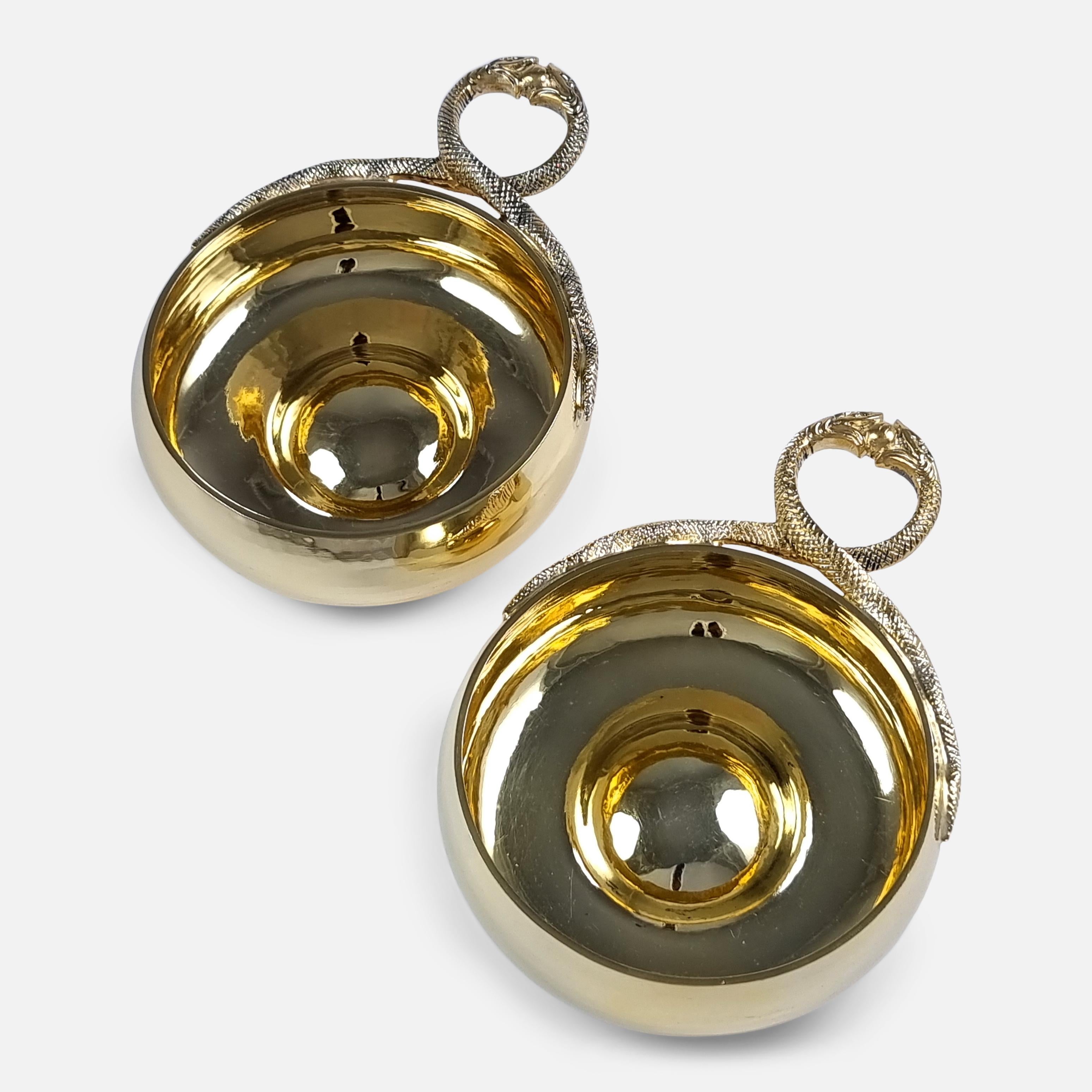 Cased Pair of Sterling Silver-Gilt Wine Tasters, 1934 4