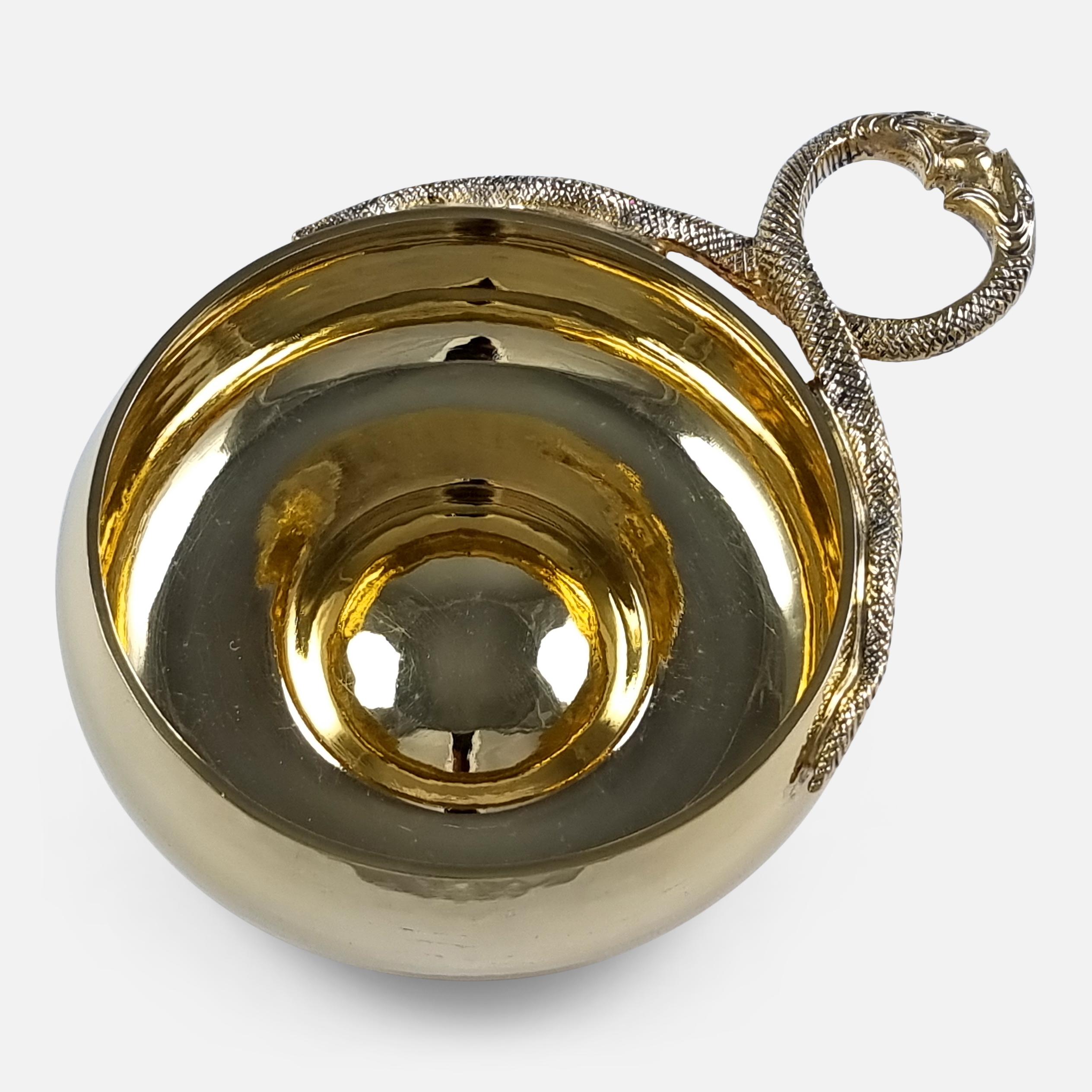 Cased Pair of Sterling Silver-Gilt Wine Tasters, 1934 6