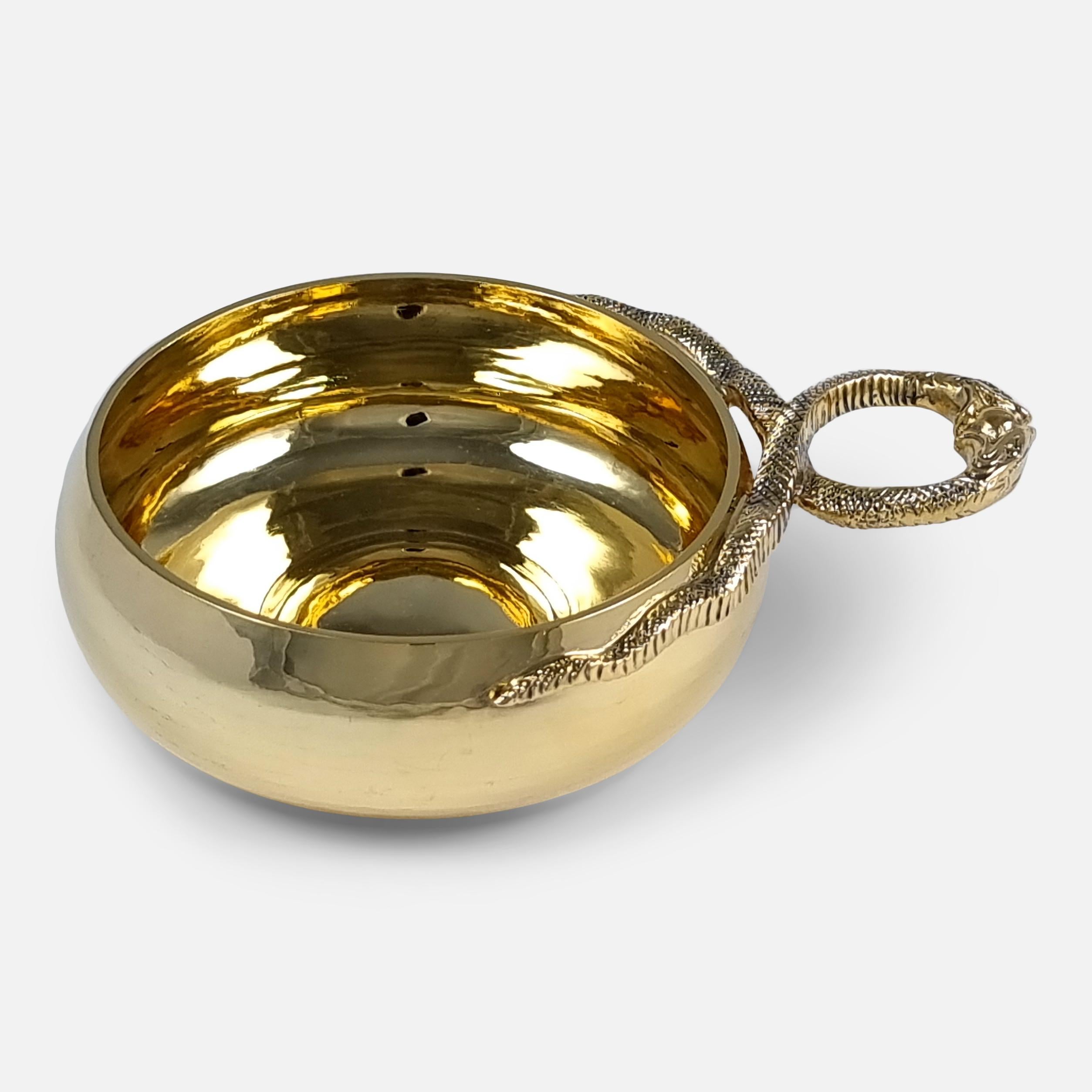 Cased Pair of Sterling Silver-Gilt Wine Tasters, 1934 8