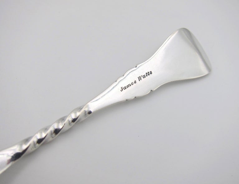 Antique American Coin Silver Spoon Set by James Watts of Philadelphia