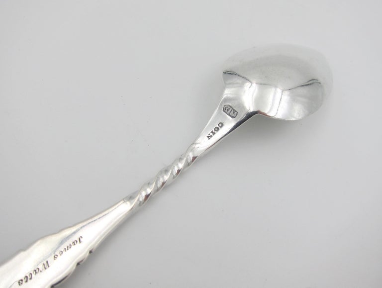 Antique American Coin Silver Spoon Set by James Watts of ...