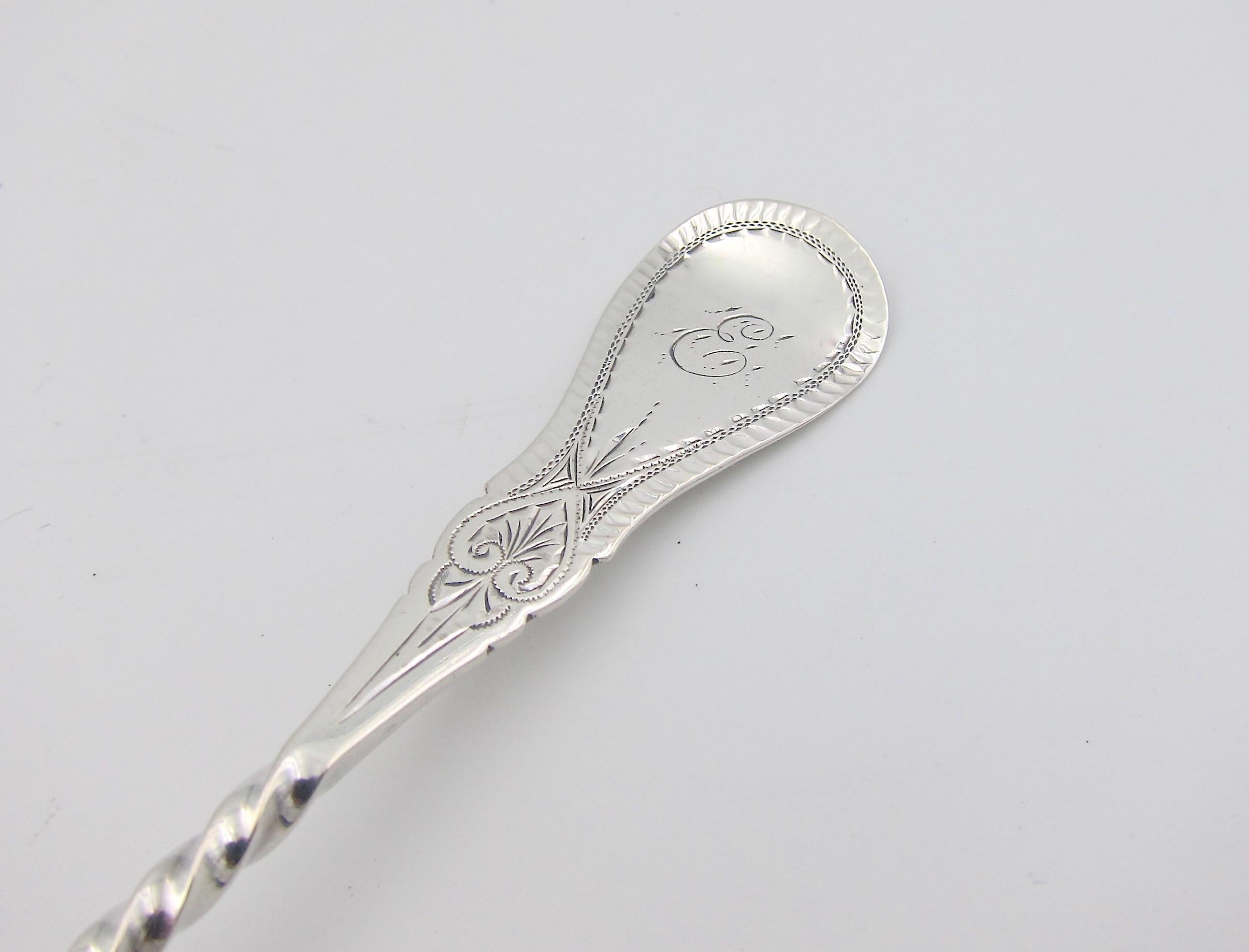 Antique American Coin Silver Spoon Set by James Watts of Philadelphia 7