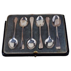 Cased Sterling Silver Set of 6 Coffee/Teaspoons
