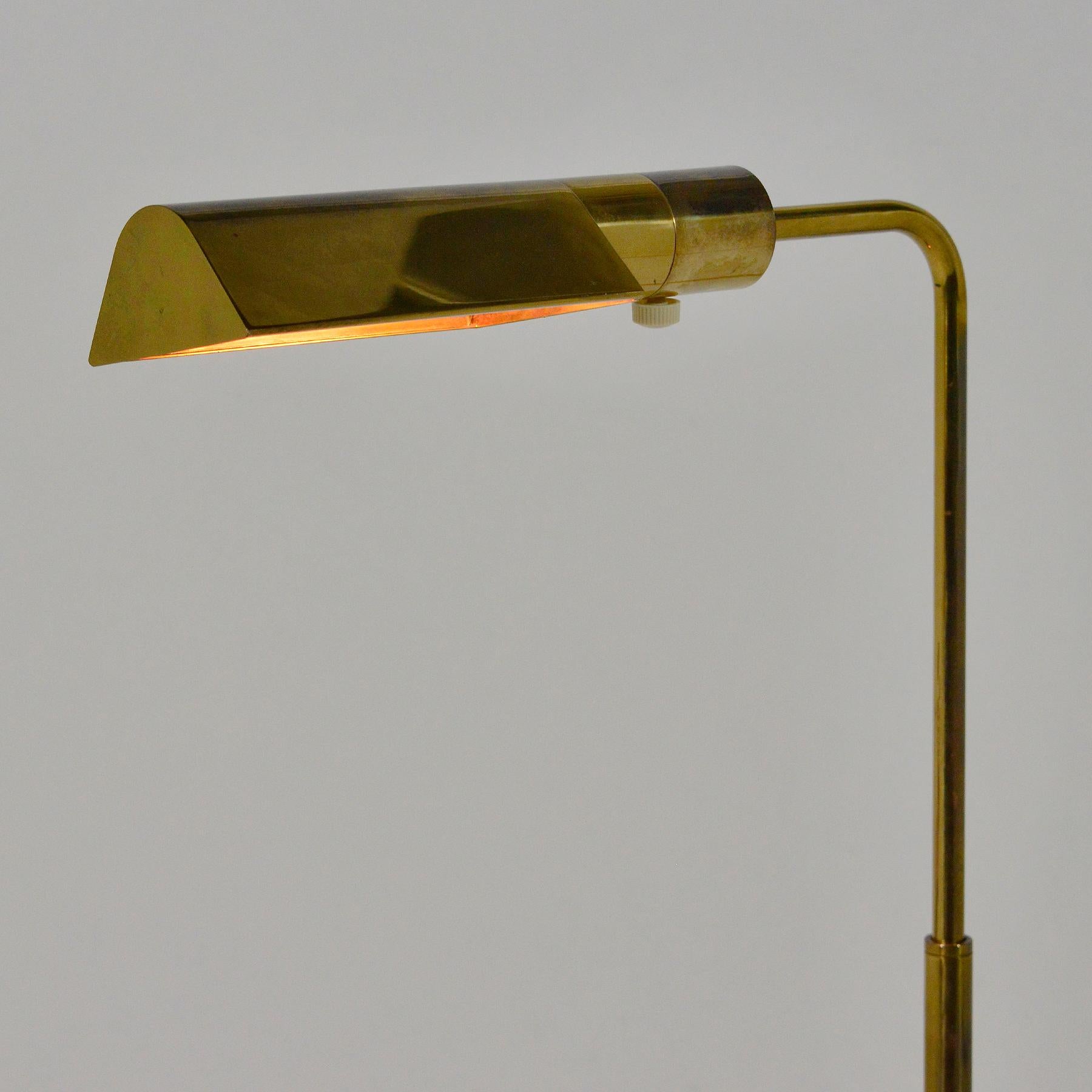 Casella Adjustable Brass Pharmacy Floor Lamp 1