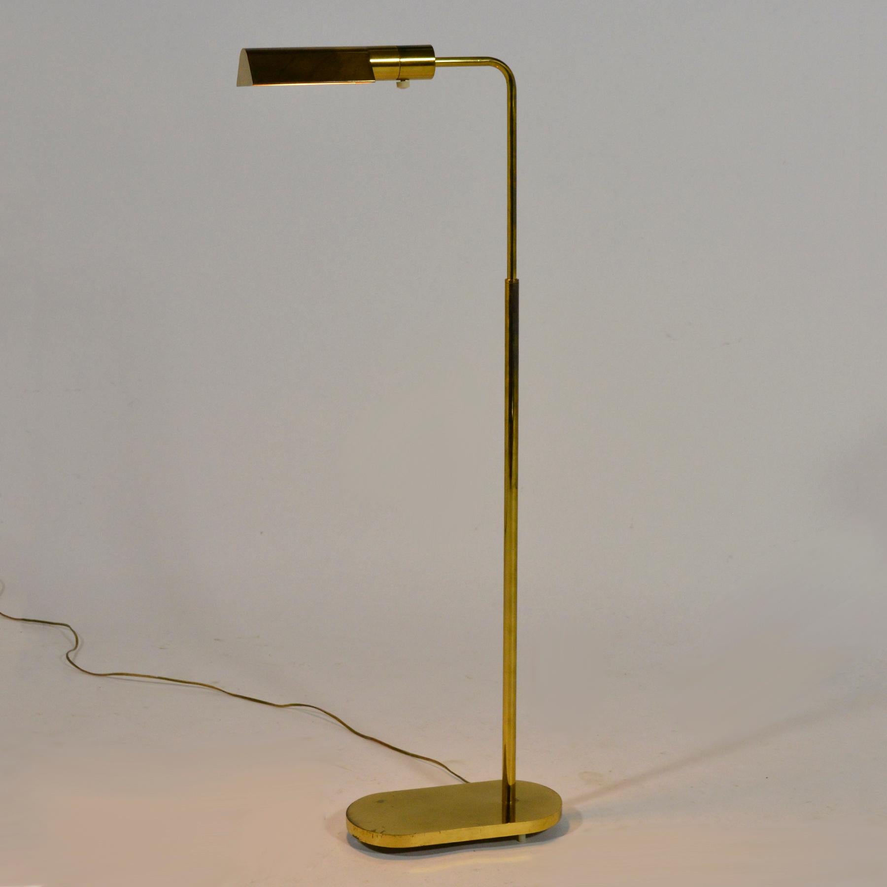 Casella Adjustable Brass Pharmacy Floor Lamp 2