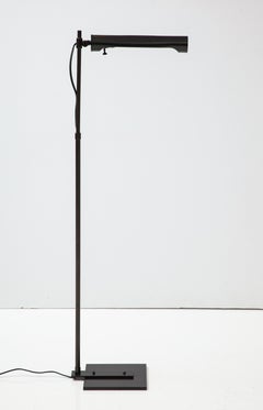 1970s Mid-Century Modern Adjustable Floor Lamp by Casella, Dark Bronze