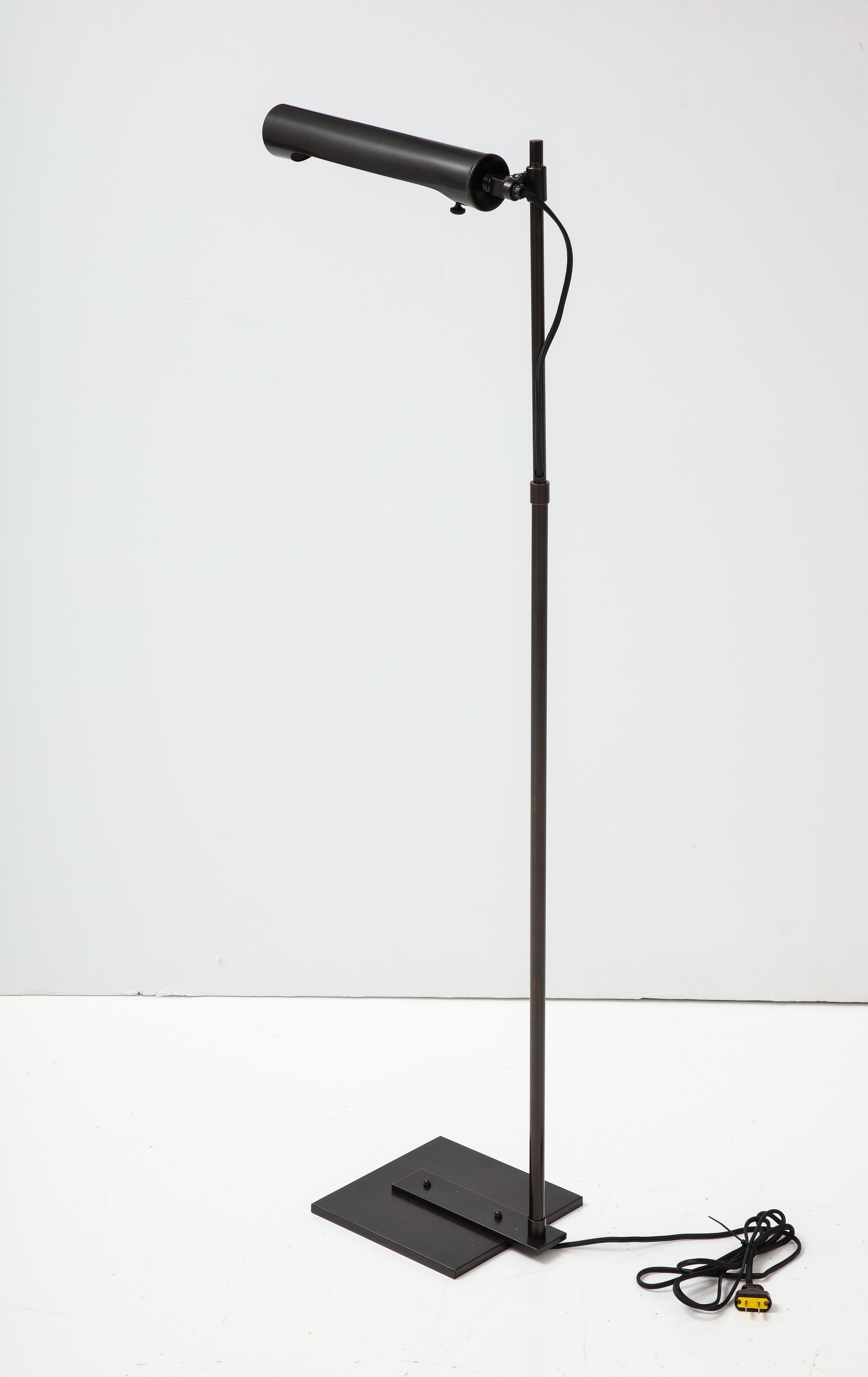 American Casella Architectural Bronze Floor Lamp For Sale