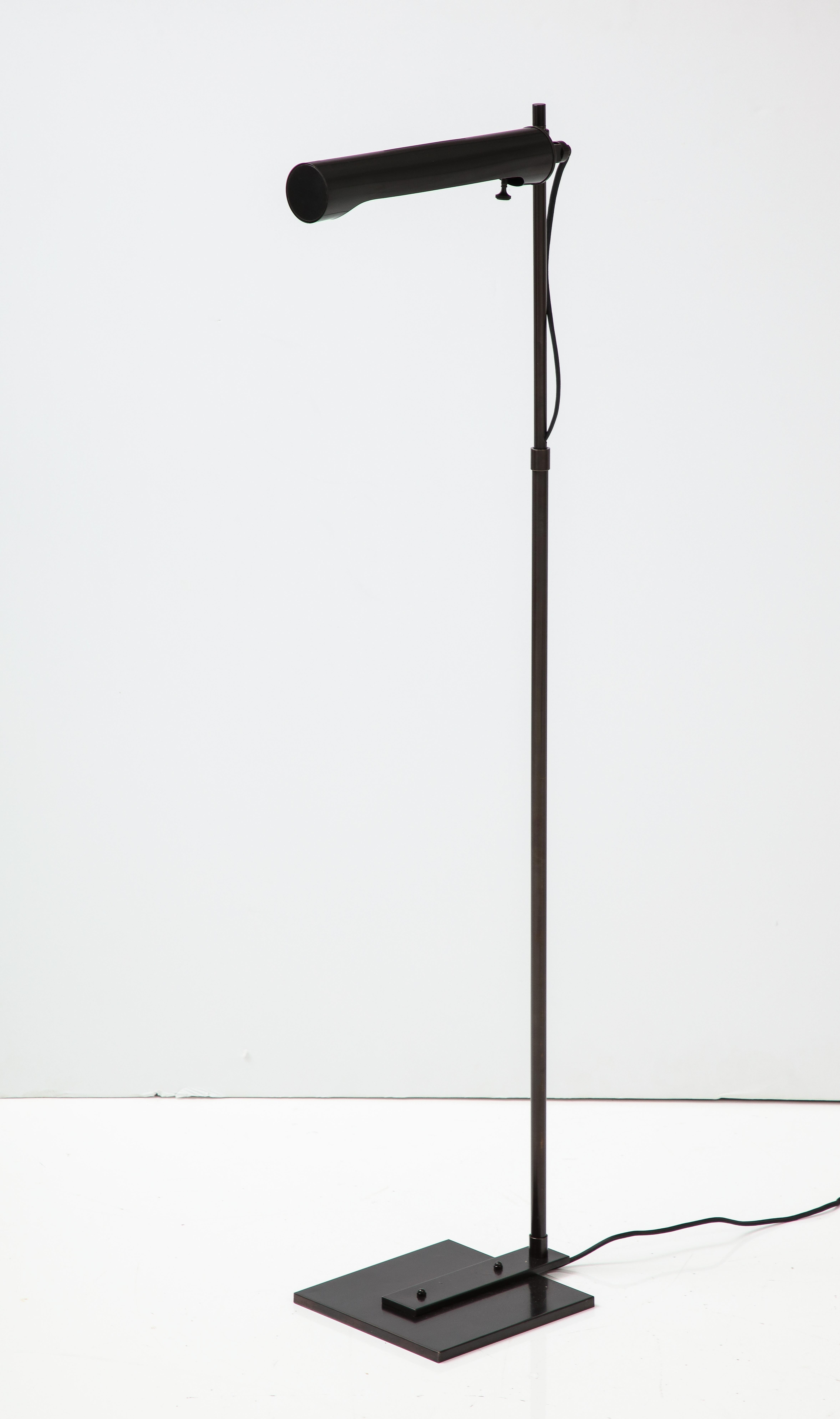 Casella Architectural Bronze Floor Lamp In Good Condition For Sale In New York, NY