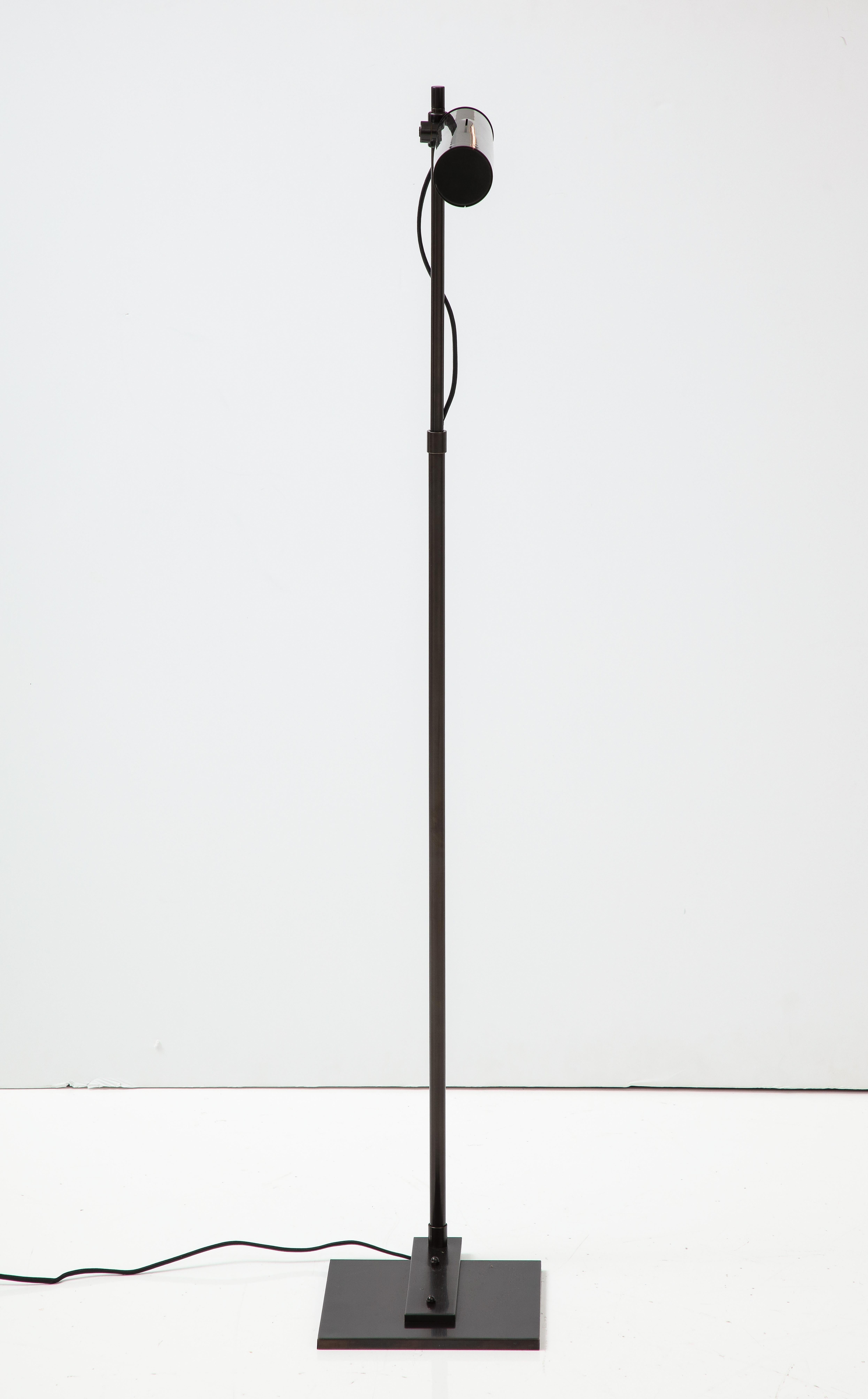 20th Century Casella Architectural Bronze Floor Lamp For Sale