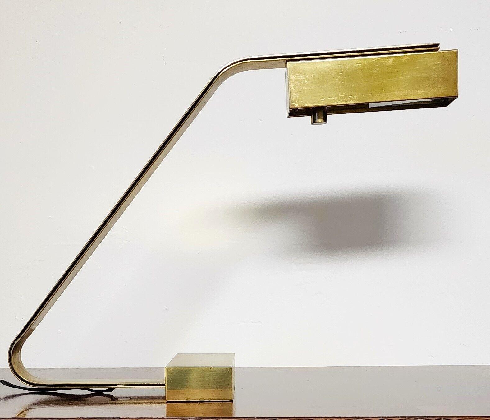 Casella Brass Flat Bar Desk Lamp Rare 1970s For Sale 3