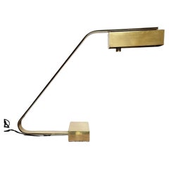 Casella Brass Flat Bar Desk Lamp Rare 1970s
