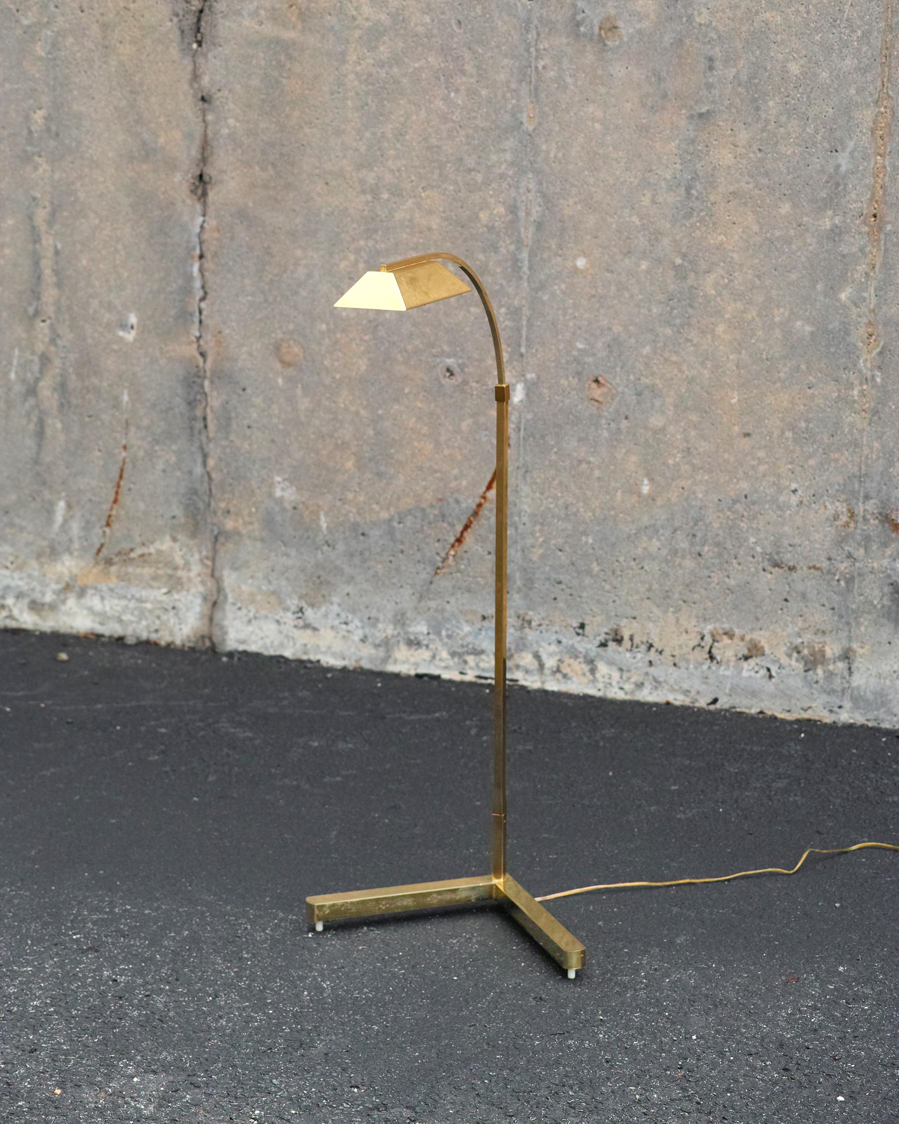 Casella Brass Floor Lamp For Sale 3
