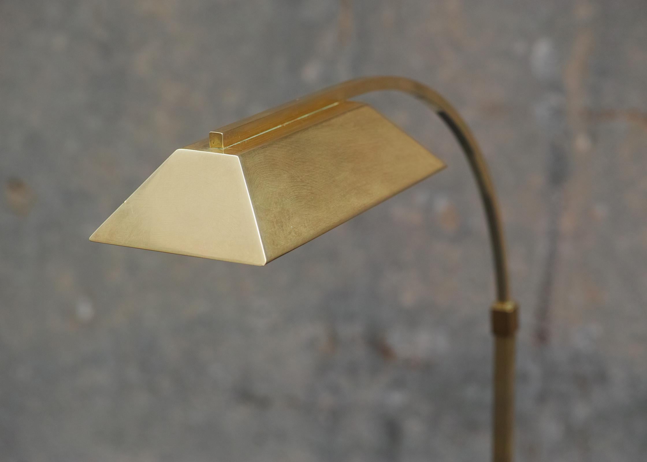 Modern Casella Brass Floor Lamp For Sale