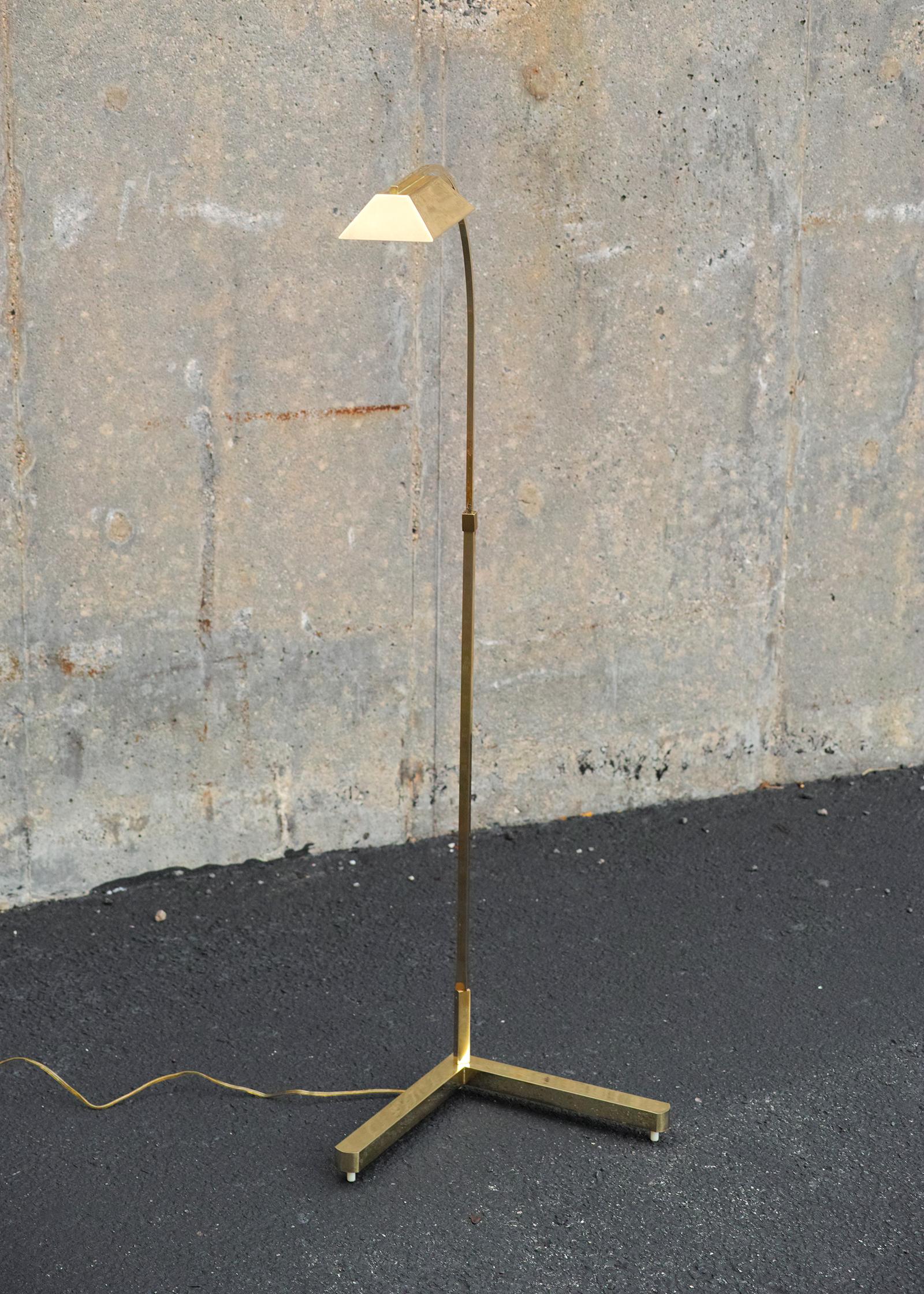 Casella Brass Floor Lamp For Sale 1