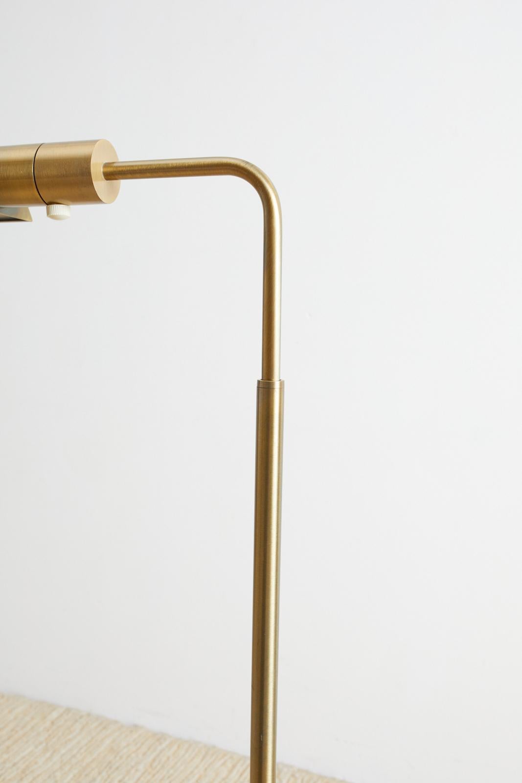 Casella Brass Height Adjustable Pharmacy Floor Lamp 4