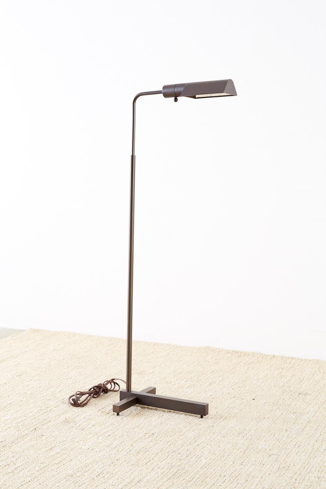 Hand-Crafted Casella Bronze Adjustable Pharmacy Floor Lamp