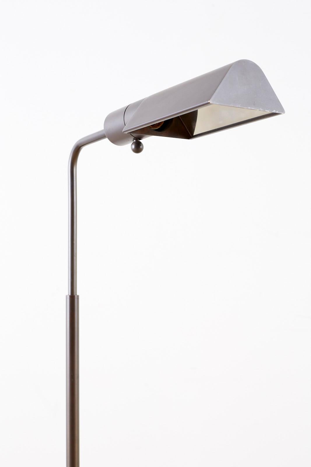 20th Century Casella Bronze Adjustable Pharmacy Floor Lamp