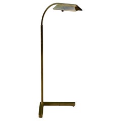 Casella Curved Stem Brass Floor Lamp