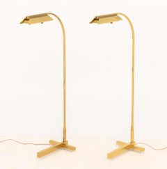 Casella Lighting Adjustable Floor Lamps, Pair