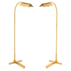 Casella Lighting Adjustable Floor Lamps, Pair