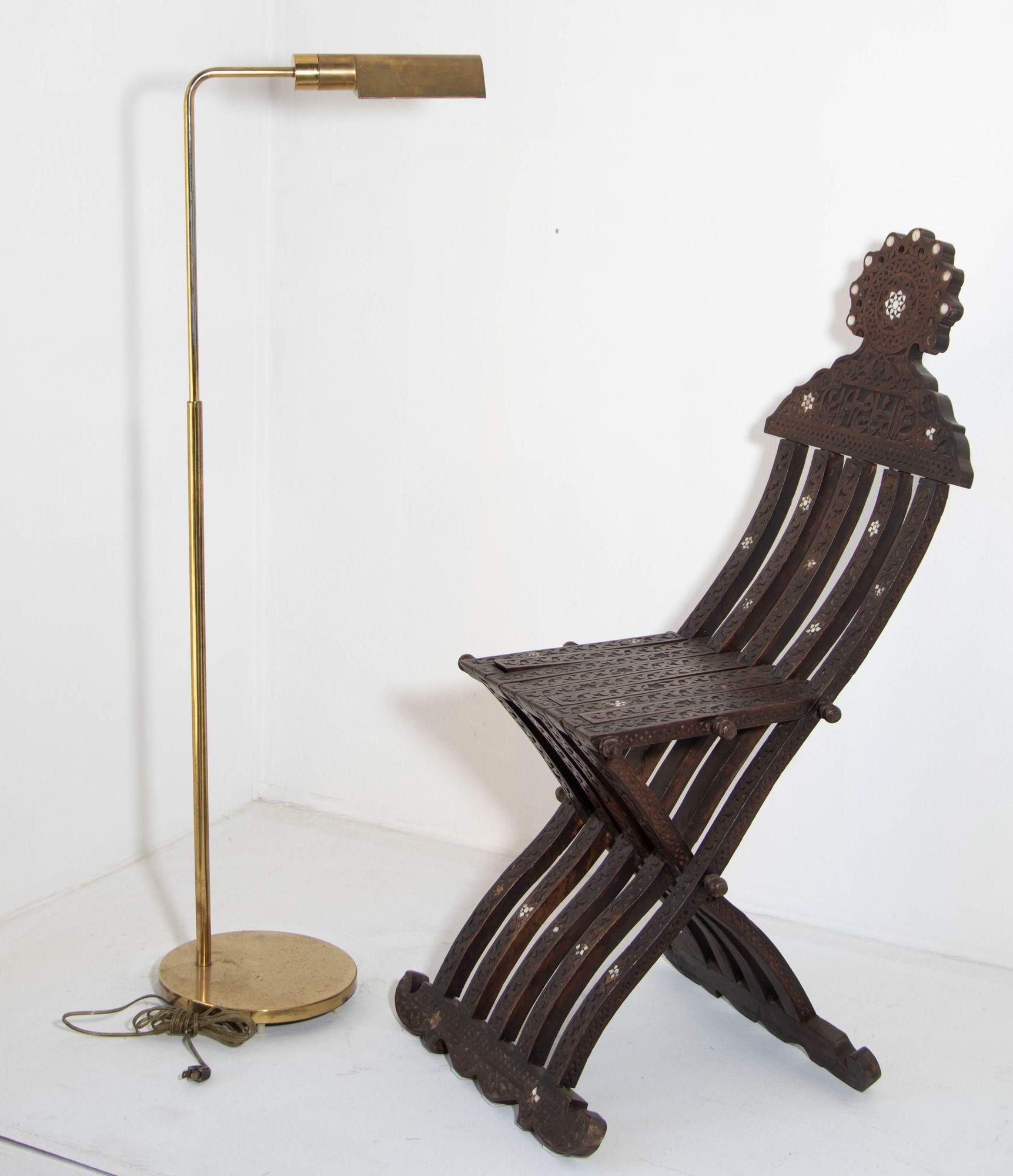 Casella Lighting Articulating Brass Floor Lamp 1970 3