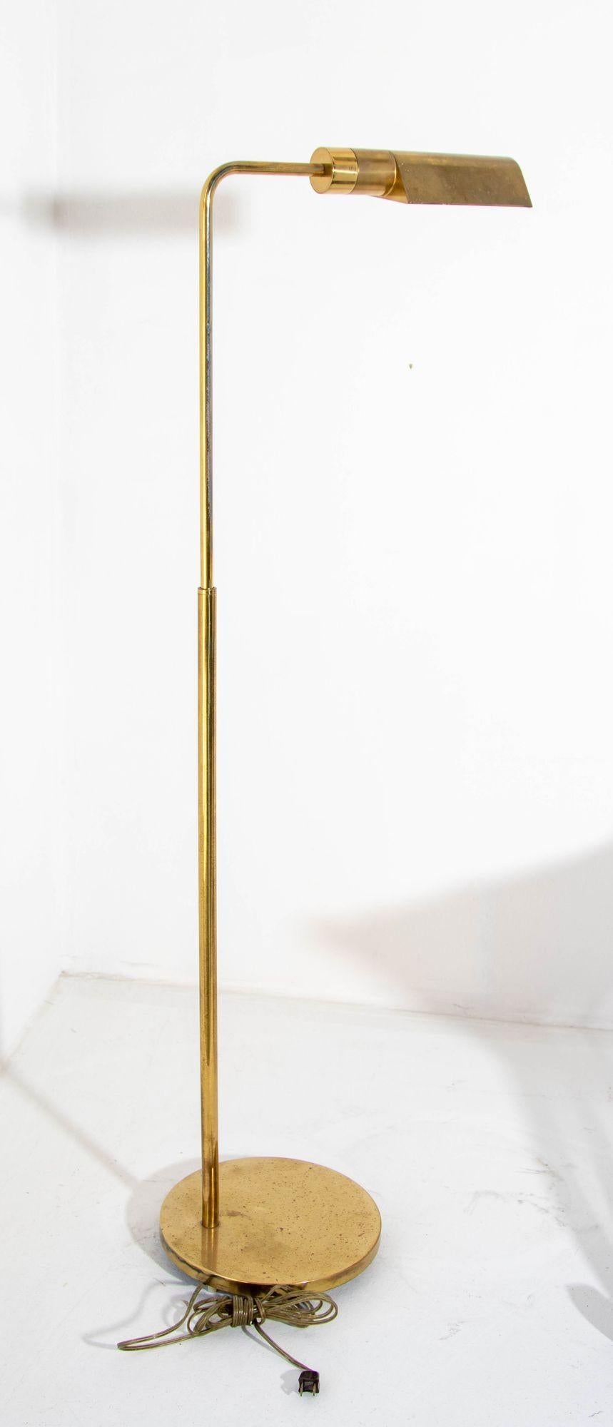 Casella Lighting Articulating Brass Floor Lamp 1970 6