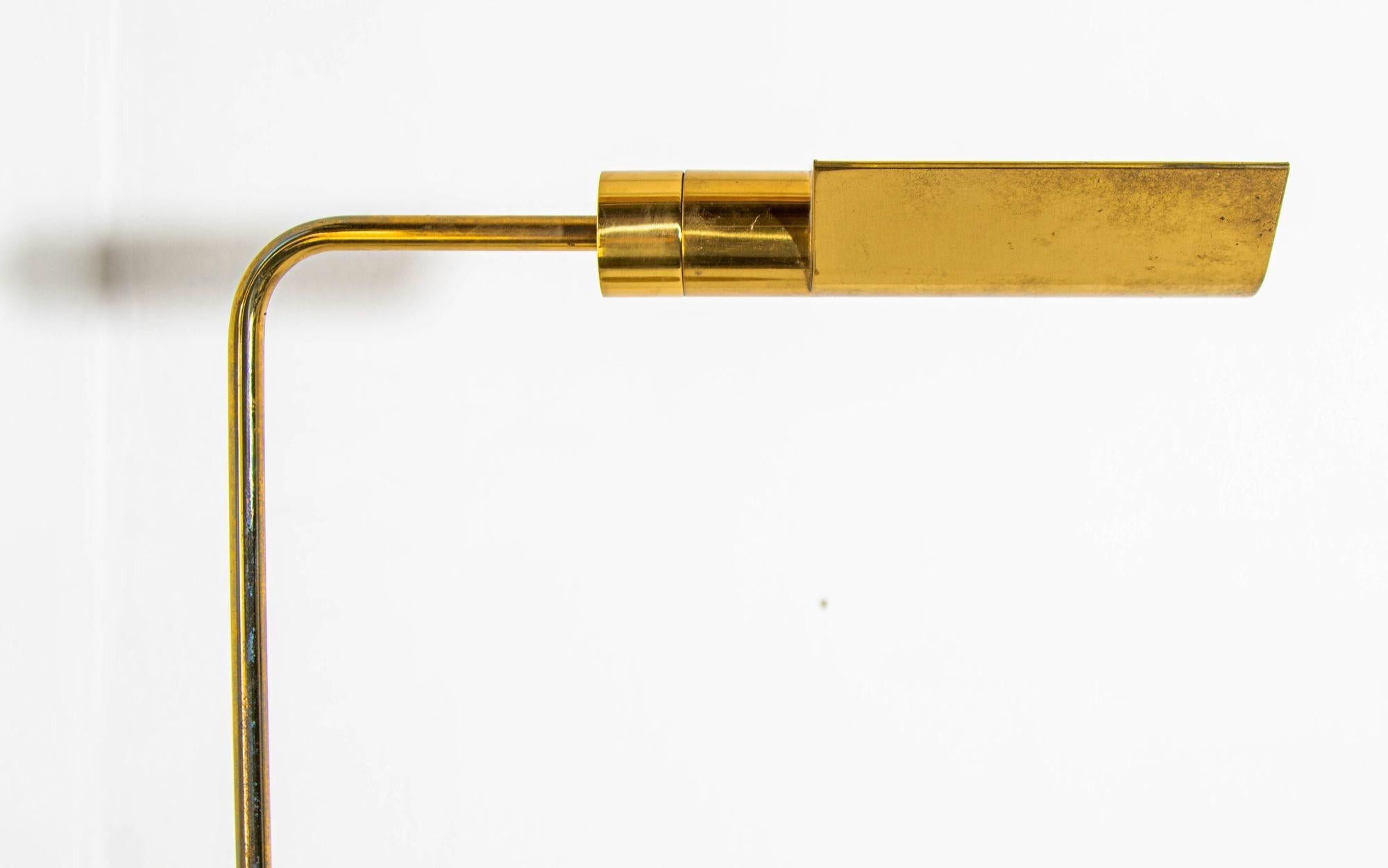 20th Century Casella Lighting Articulating Brass Floor Lamp 1970