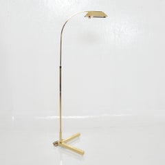 Casella Lighting Polished Brass Pivoting Floor Lamp Modern San Francisco, 1980s