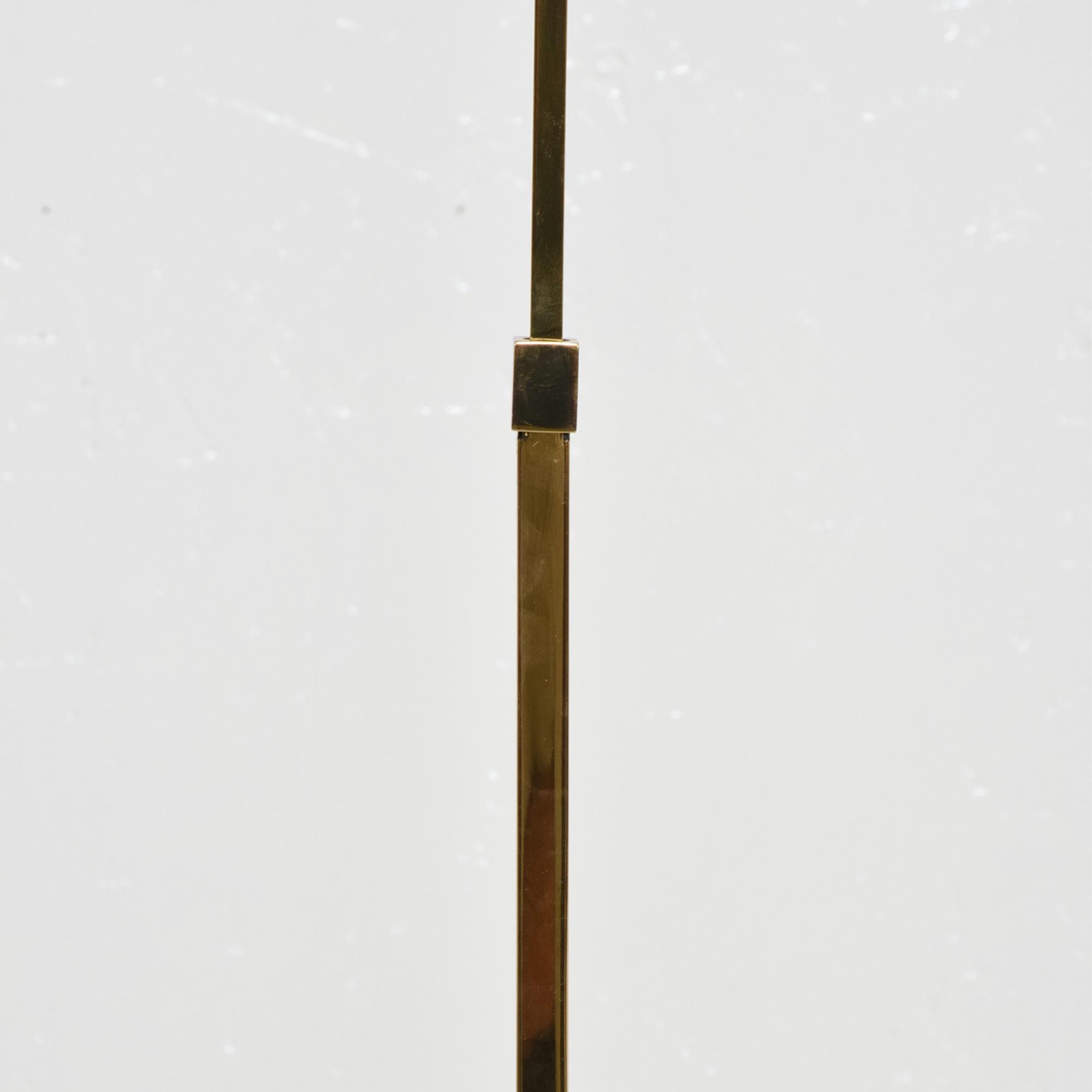Casella Lighting Polished Brass Pivoting Floor Lamp Modern San Francisco, 1980s 1