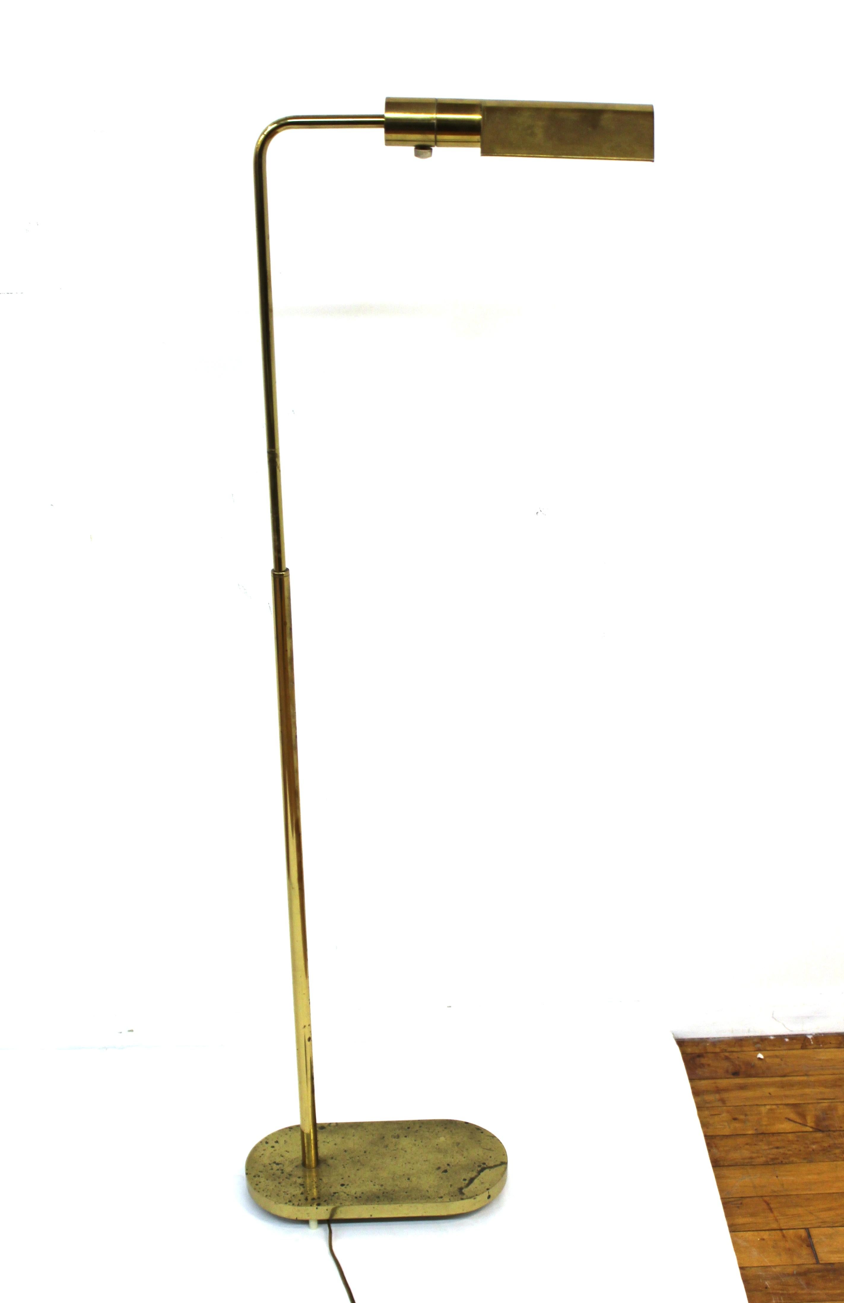 Casella Mid-Century Modern Brass Pharmacy Floor Lamp 3