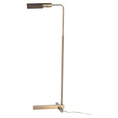 Casella Patinated Brass Height Adjustable Pharmacy Floor Lamp of San Francisco