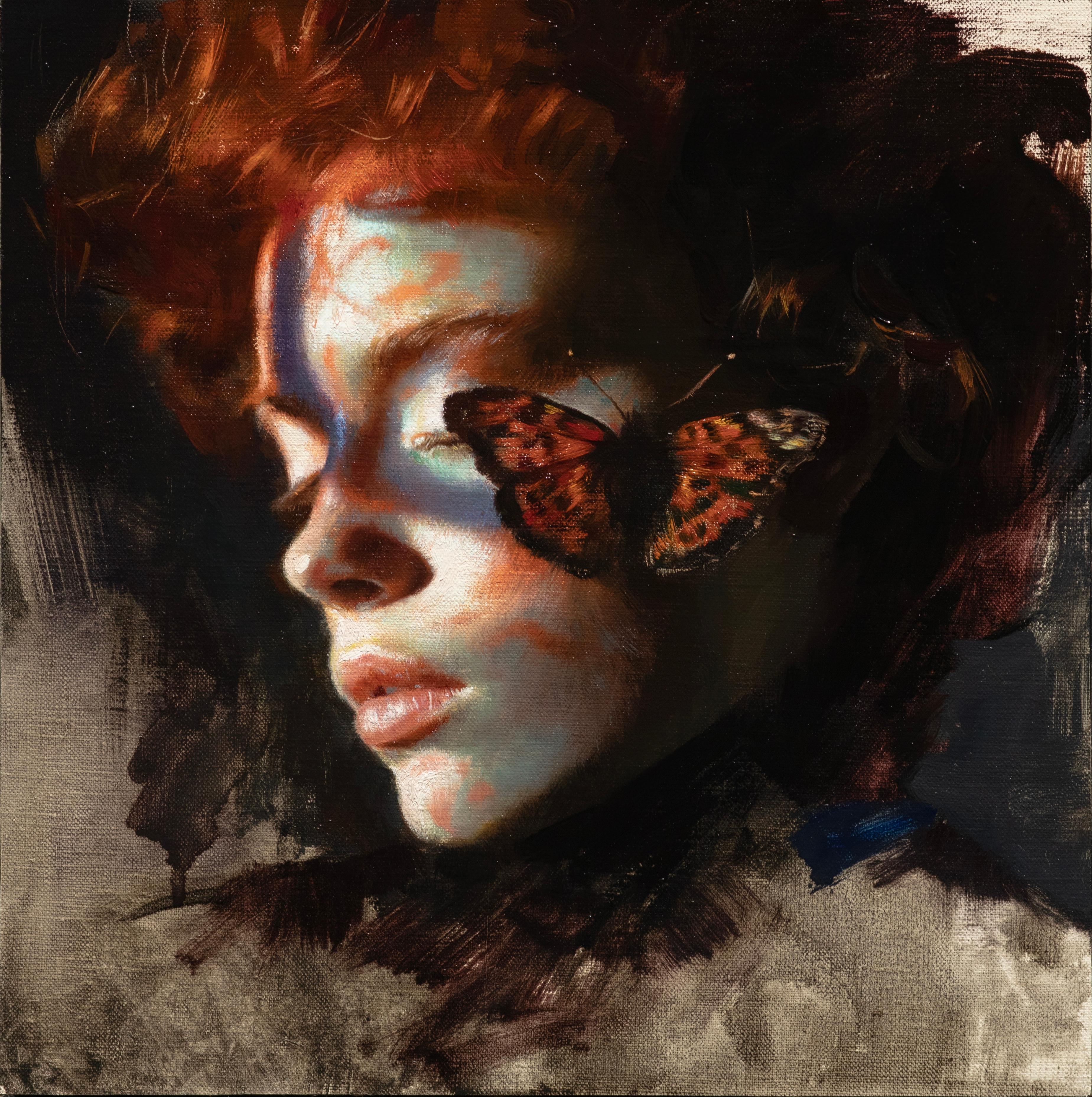 "Coquelicot" Oil painting 12" x 12" inch by Casey Baugh