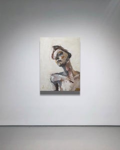 "Figura I - Lei" Pittura a olio 40" x 30" pollici di Casey Baugh